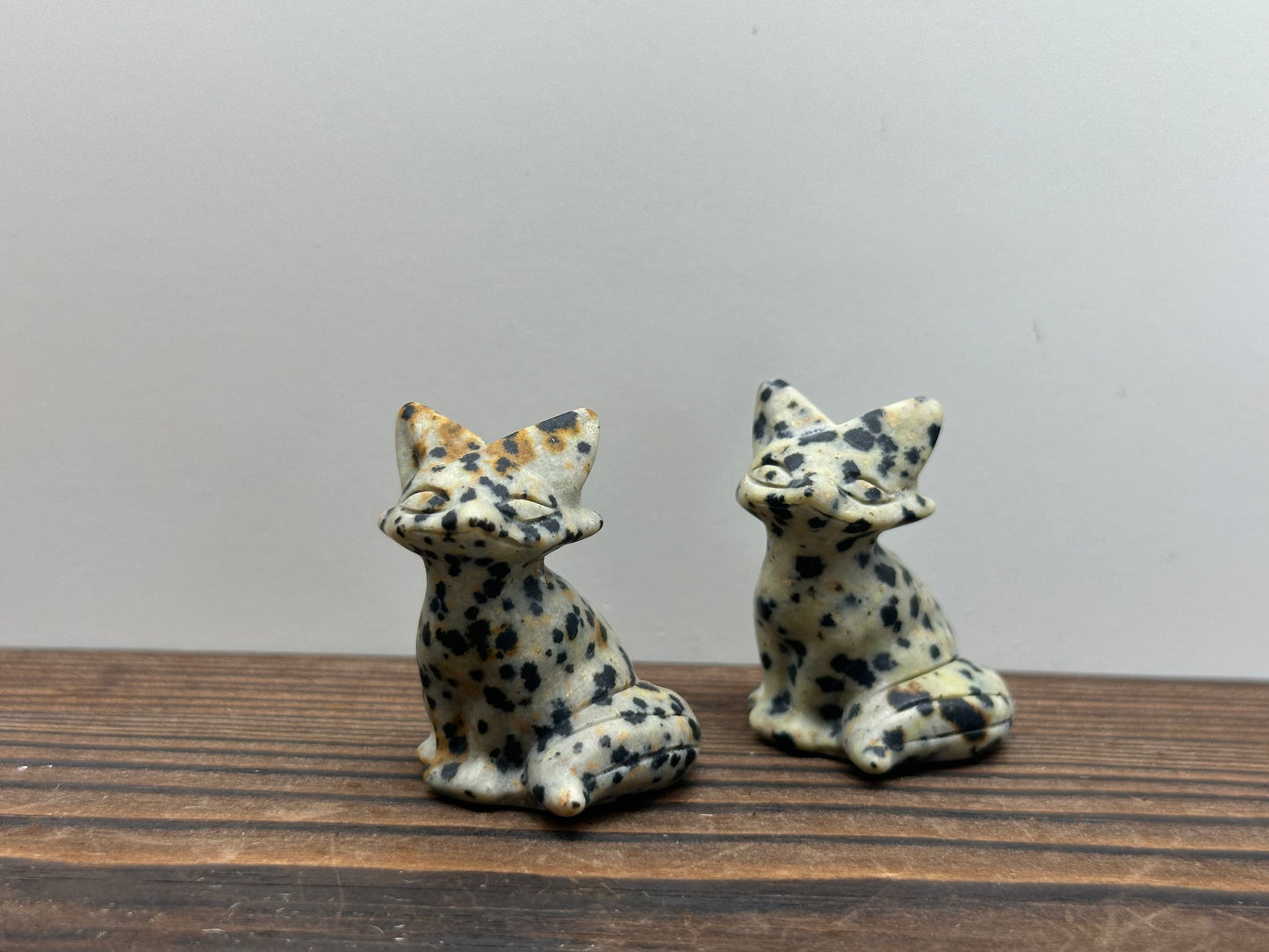 Dalmation Jasper Fox Carving