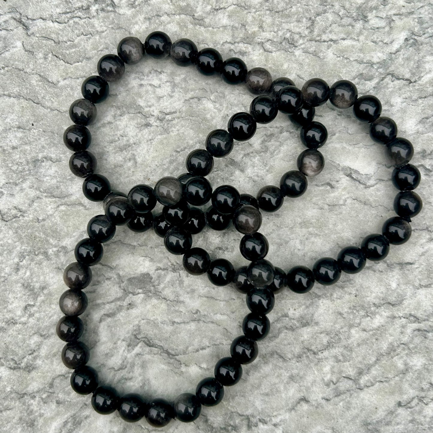 Silver Sheen Obsidian 8mm