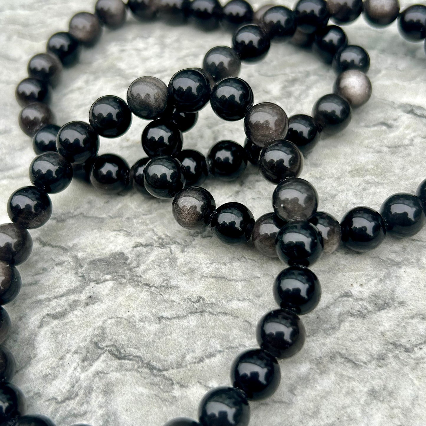 Silver Sheen Obsidian 8mm