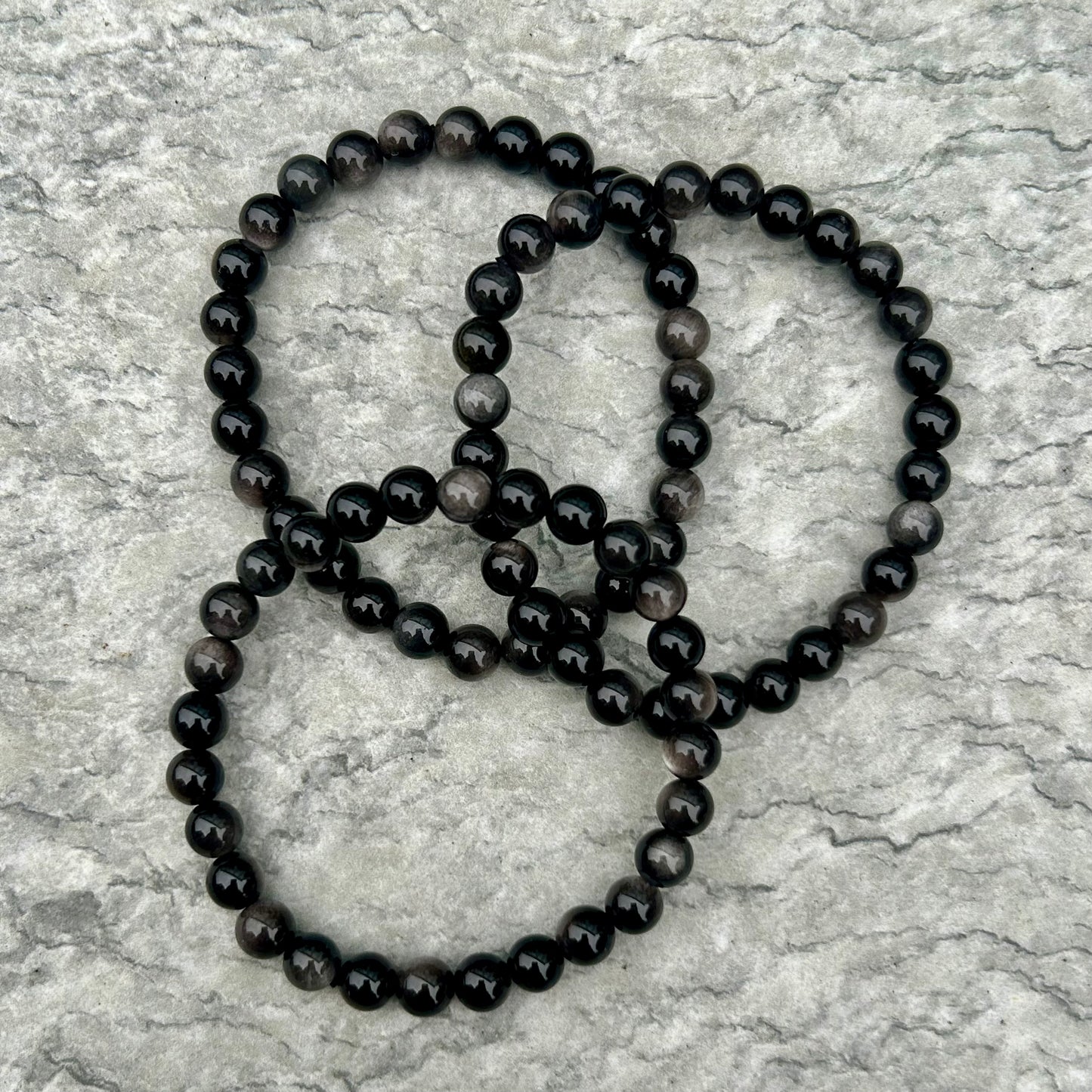 Silver Sheen Obsidian 6mm