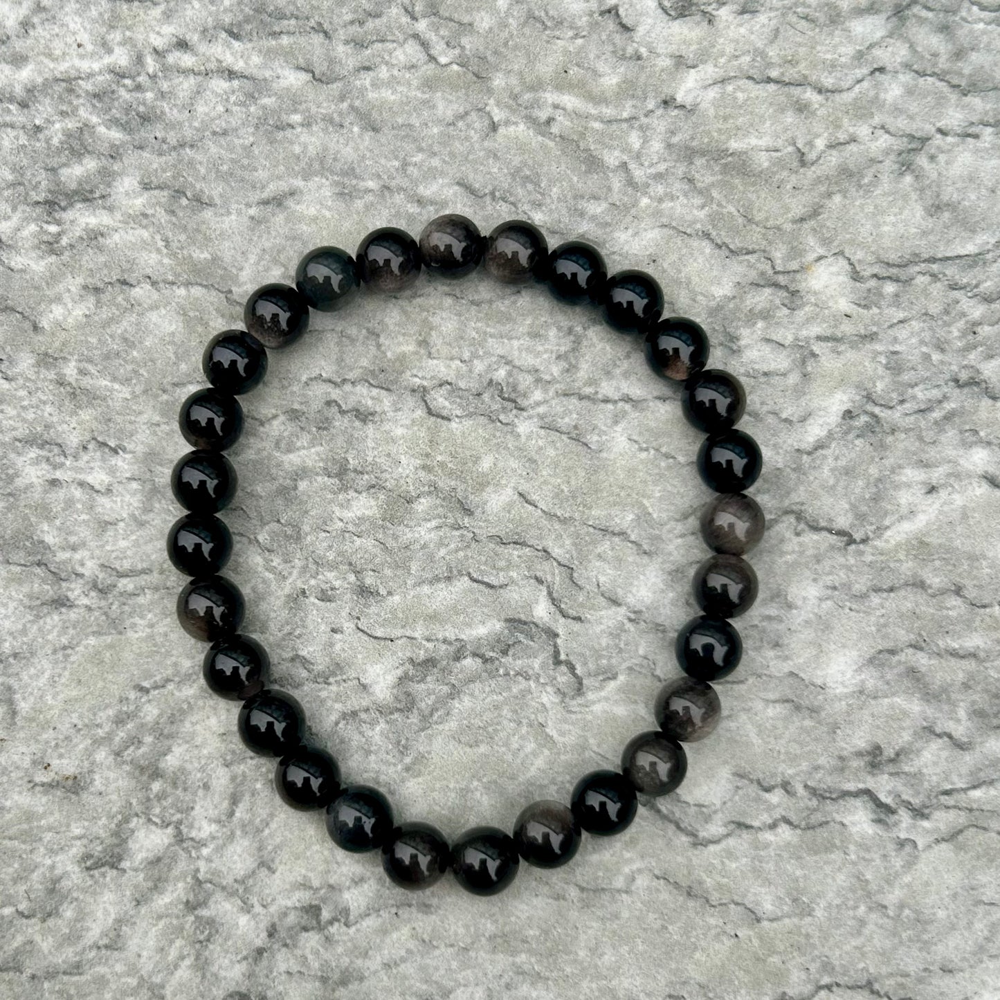 Silver Sheen Obsidian 6mm