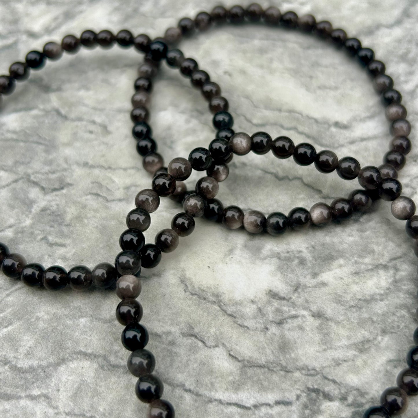 Silver Sheen Obsidian 4mm