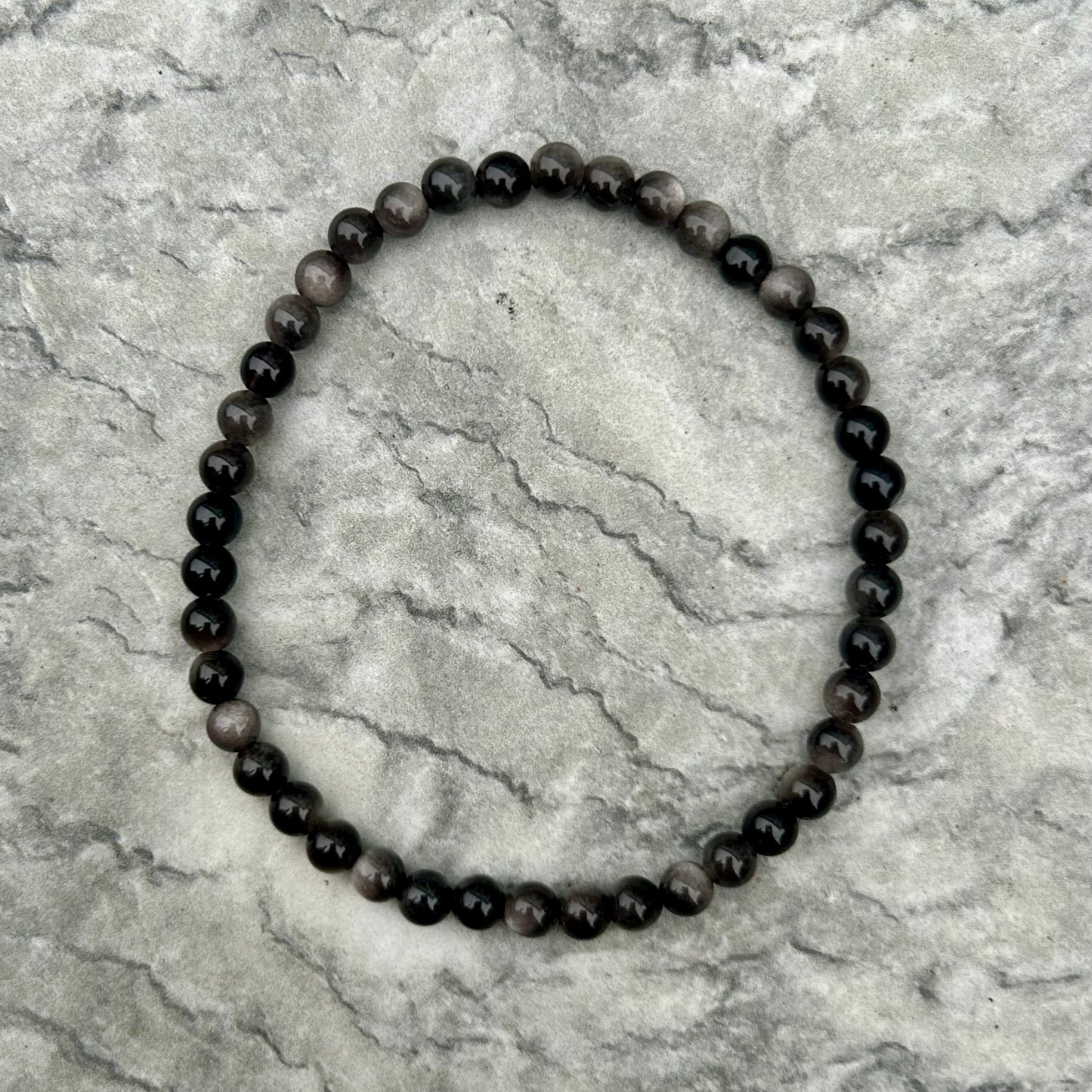 Silver Sheen Obsidian 4mm