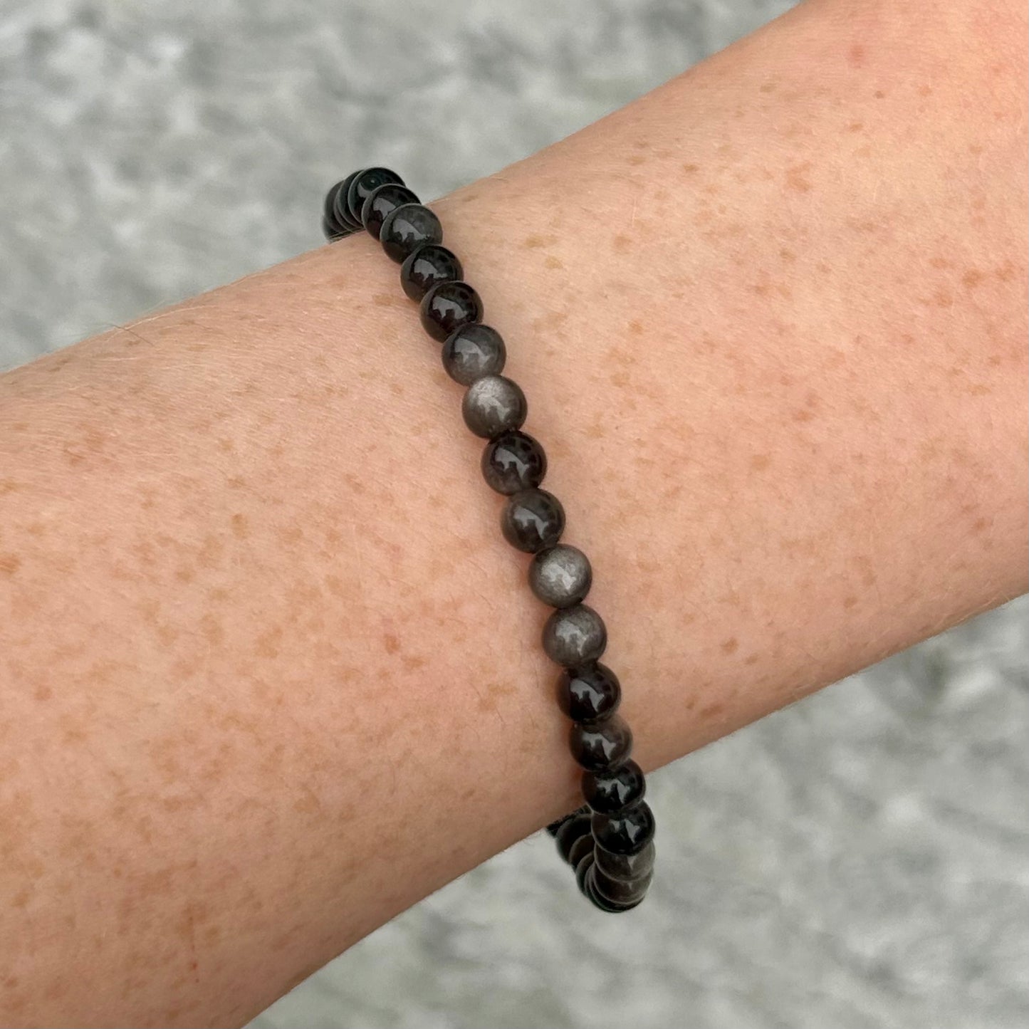 Silver Sheen Obsidian 4mm