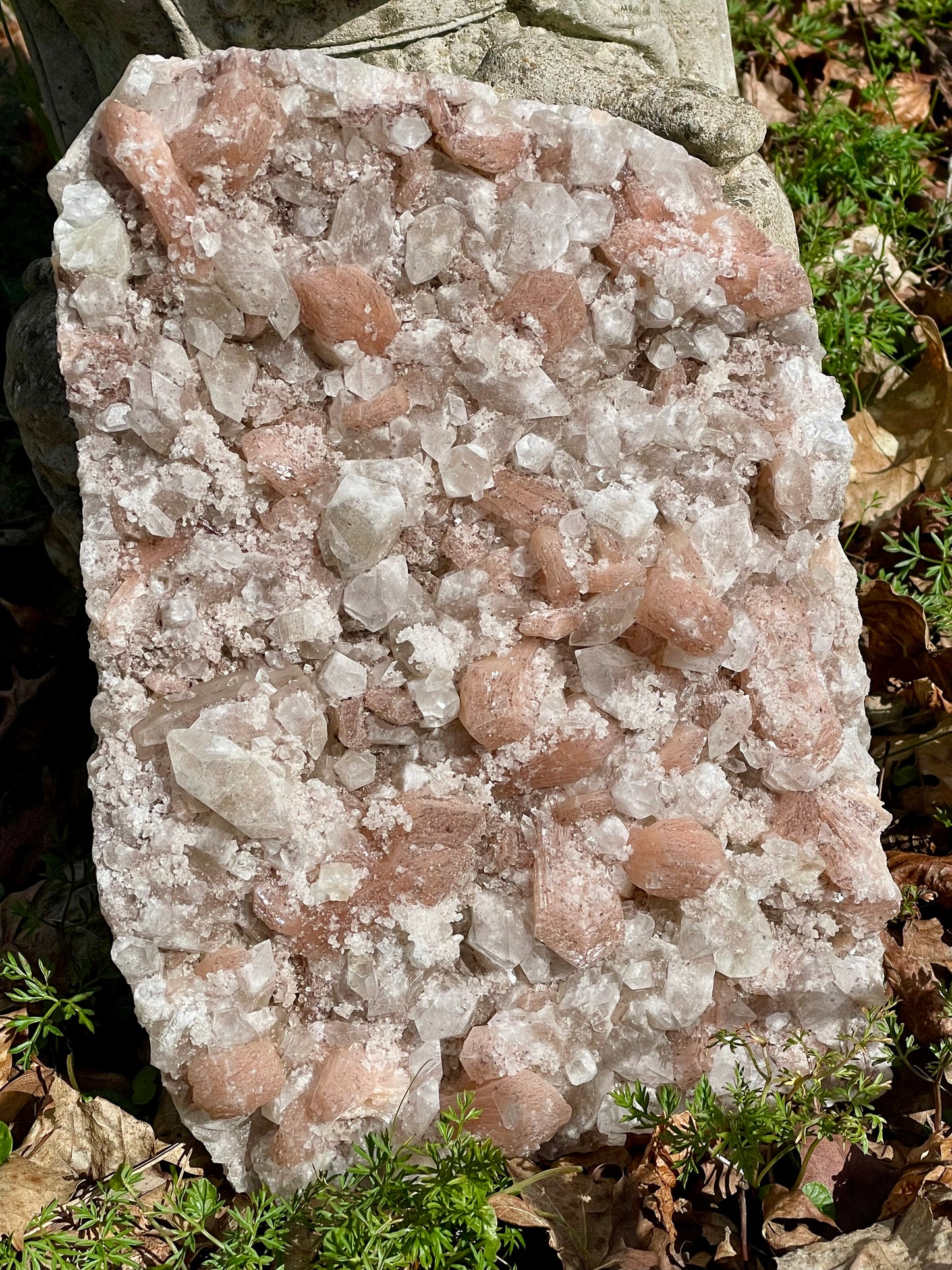 Apophyllite & Pink Stilbite Raw Statement Piece