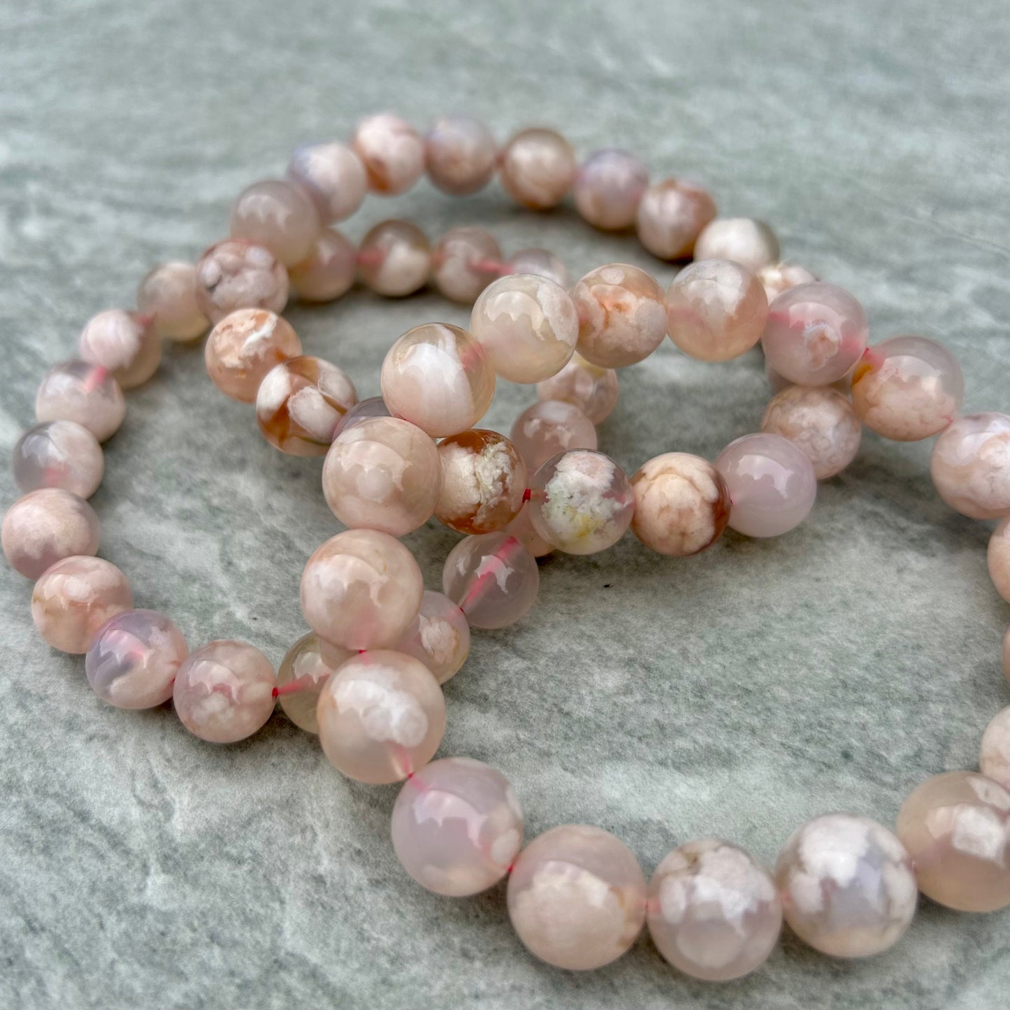Flower Agate Bracelets 10mm
