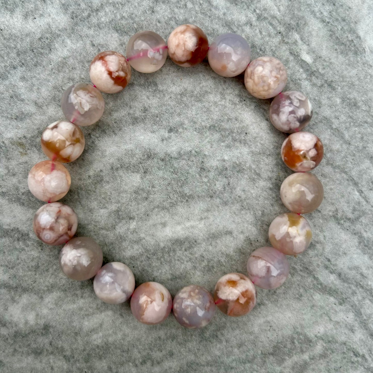 Flower Agate Bracelets 10mm