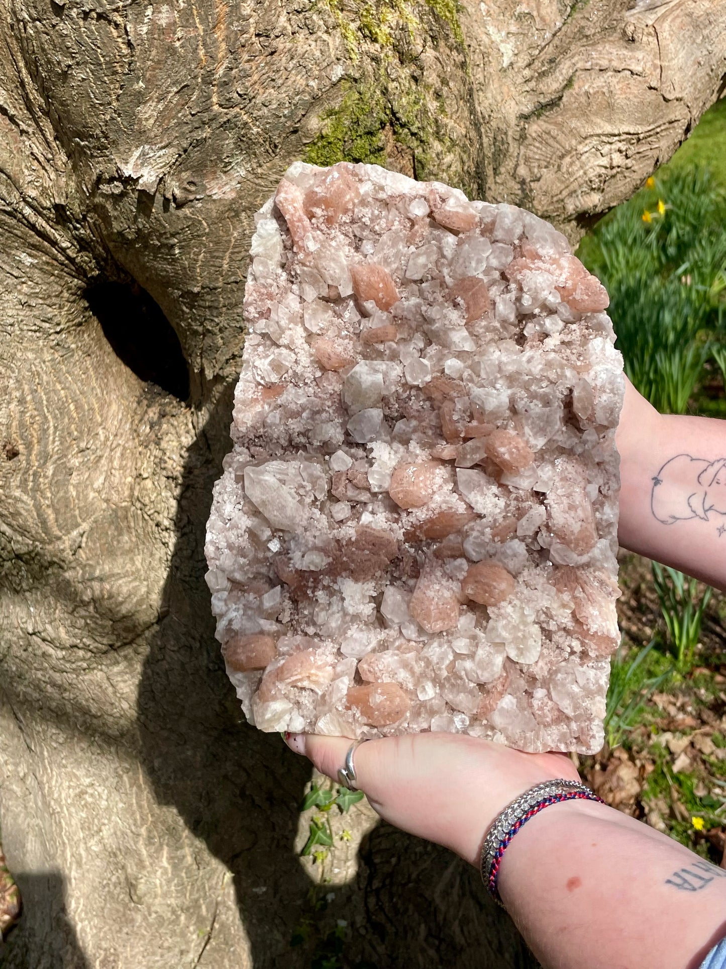 Apophyllite & Pink Stilbite Raw Statement Piece