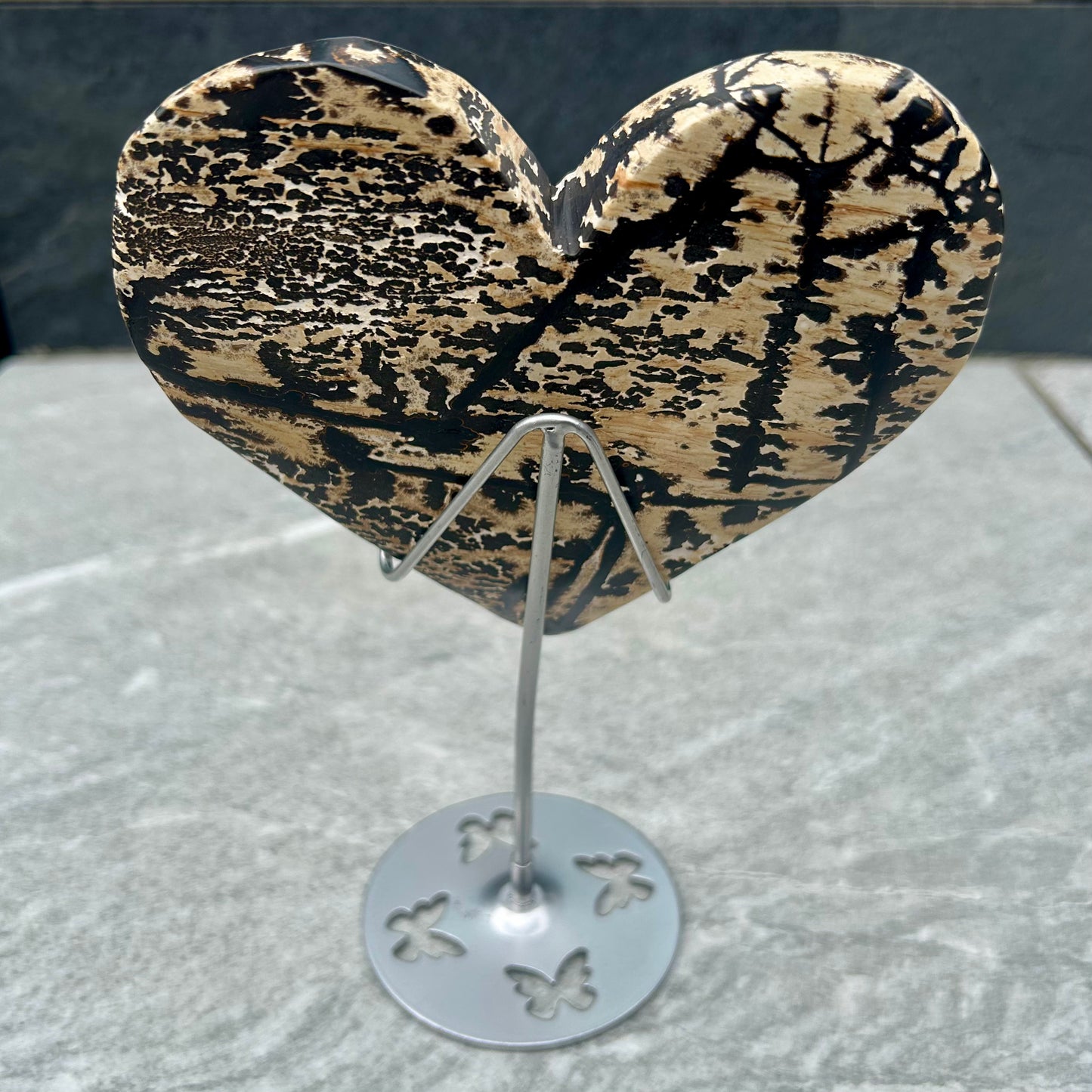 Picture Jasper Heart On Stand