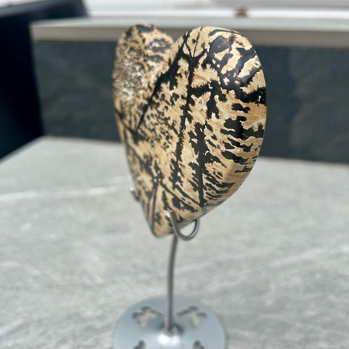 Picture Jasper Heart On Stand