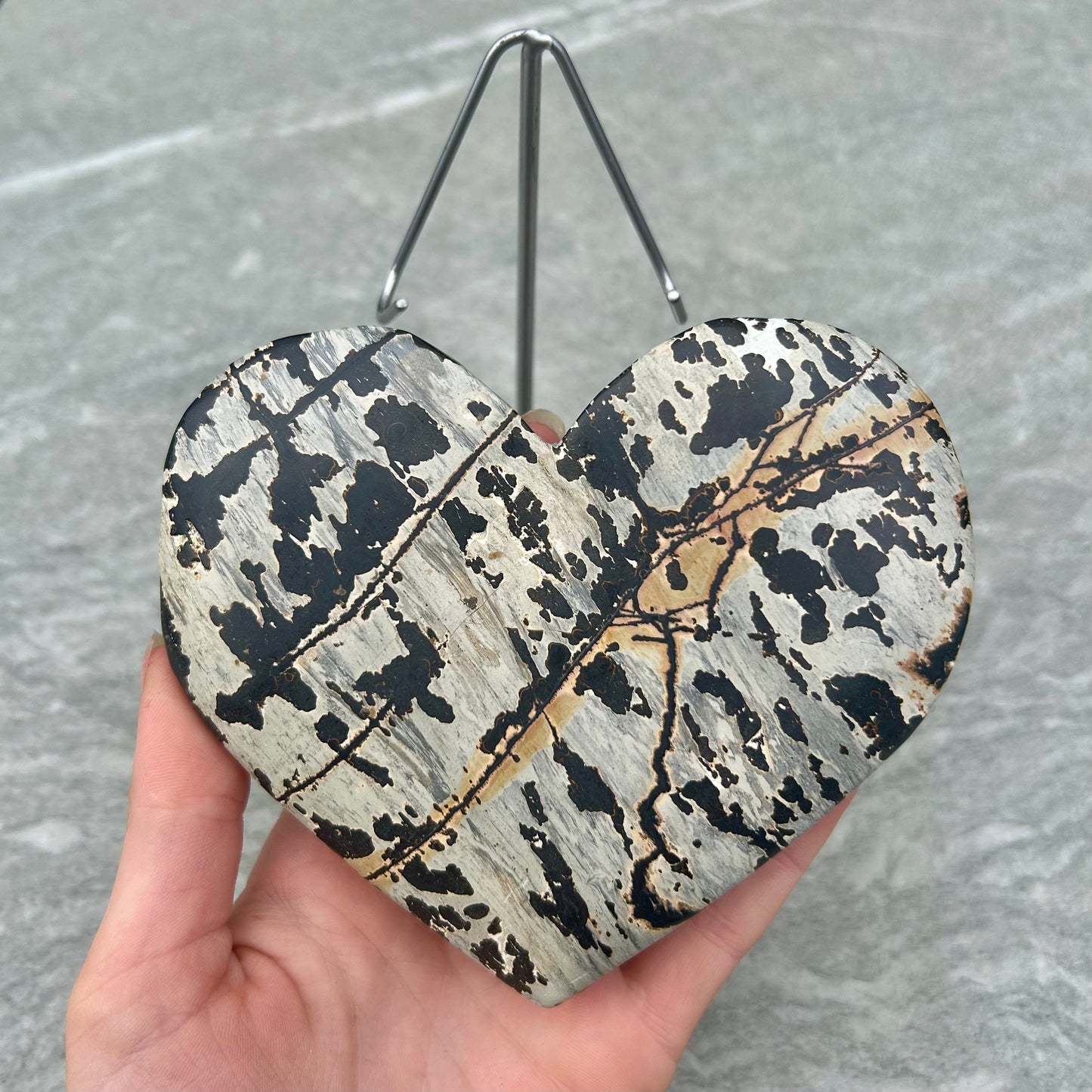 Picture Jasper Heart On Stand