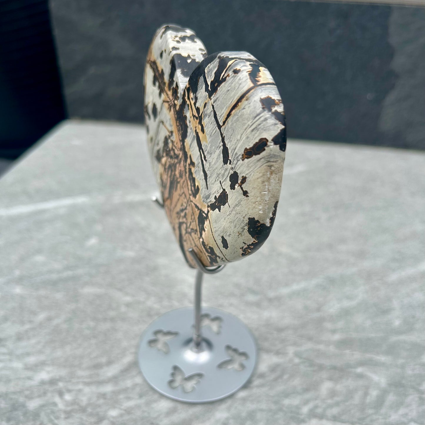 Picture Jasper Heart On Stand