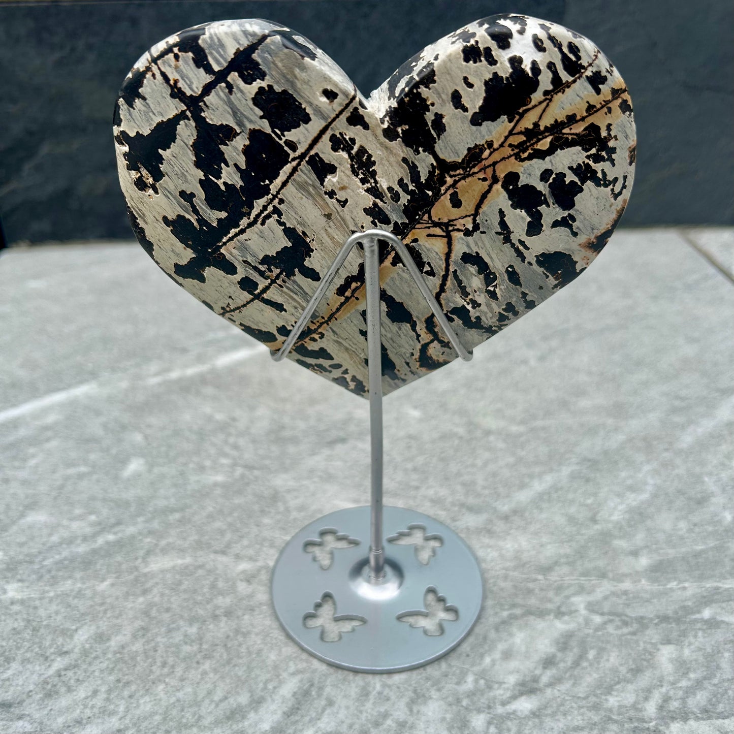 Picture Jasper Heart On Stand