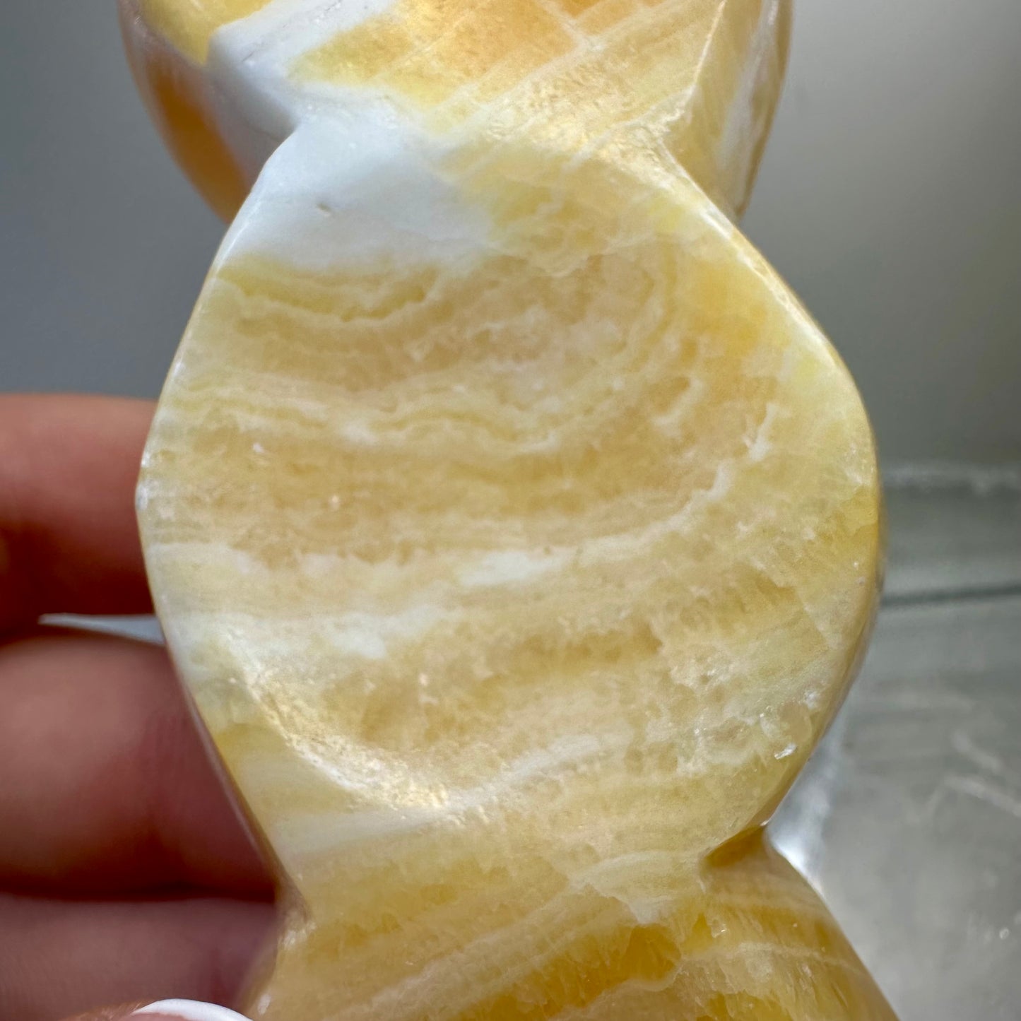 Orange Calcite Triple MoonPhase Bowl