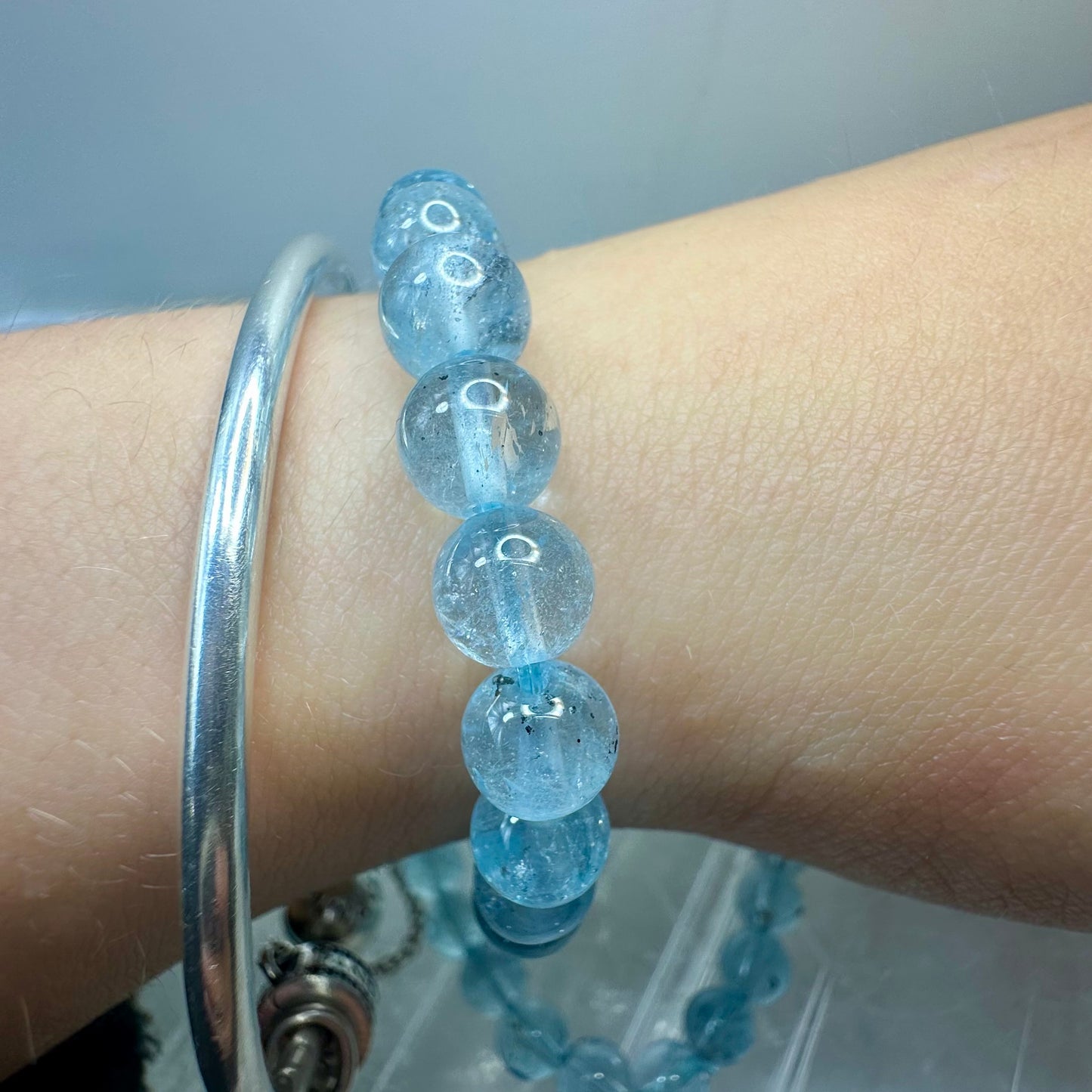 Blue Topaz High Grade 8mm Bracelets