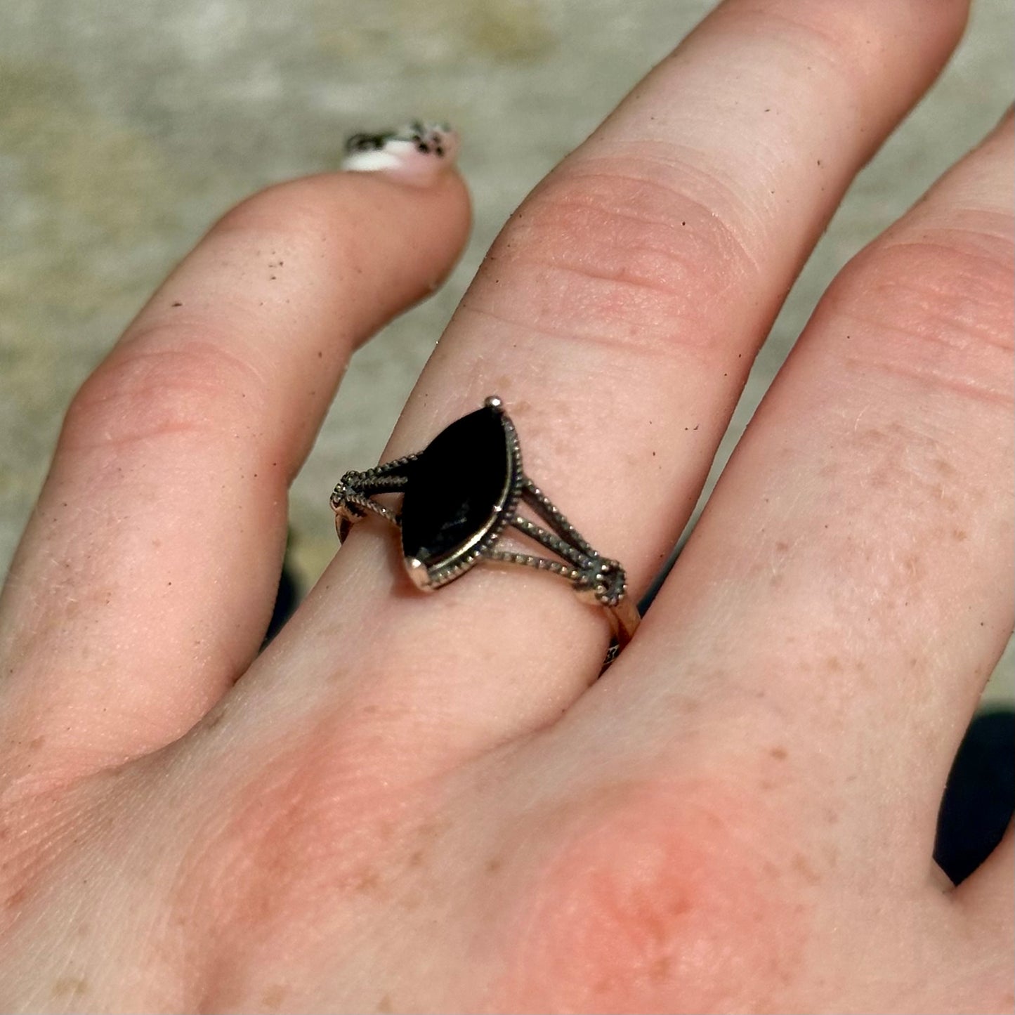 Green Tourmaline Adjustable Ring
