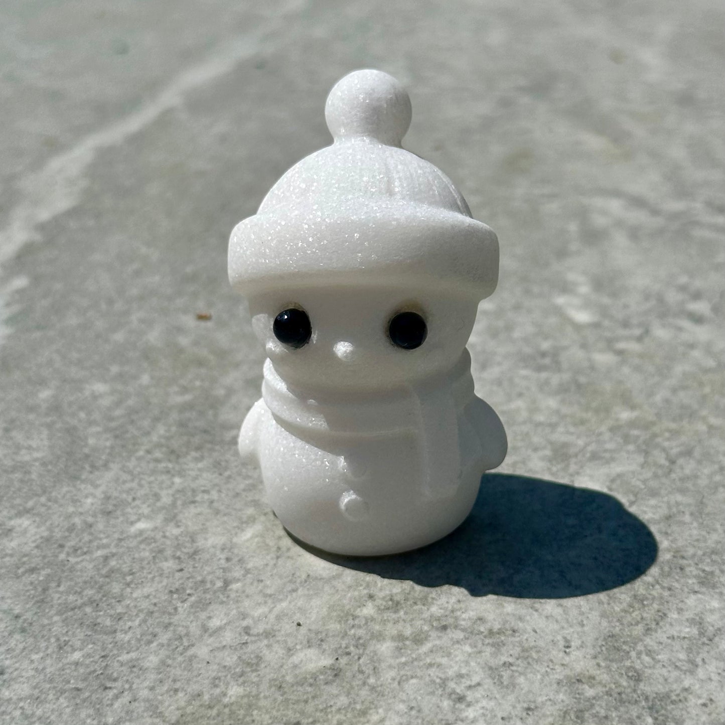 White Jade Snow Man Carving (6cm)