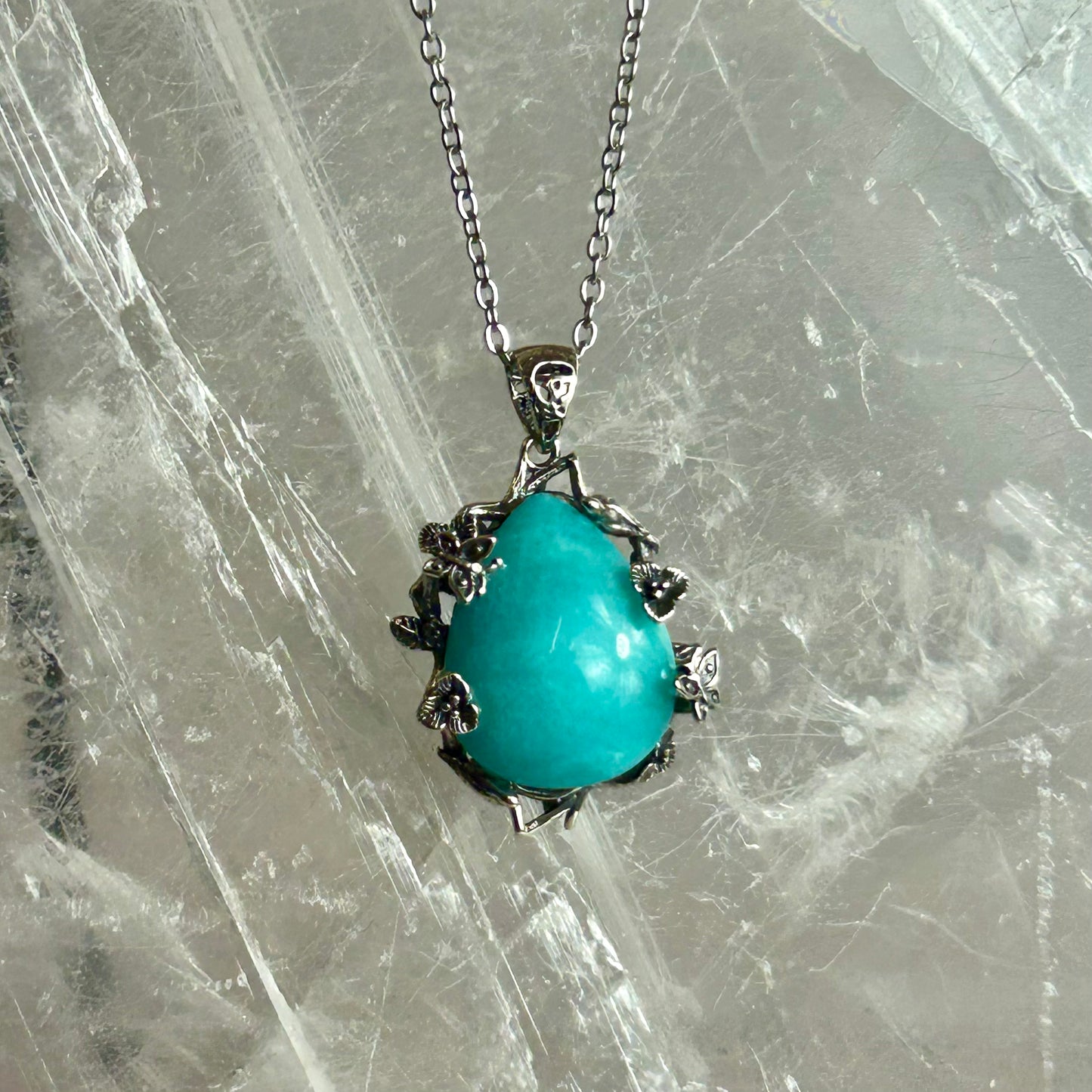 925 Silver Amazonite Pendant
