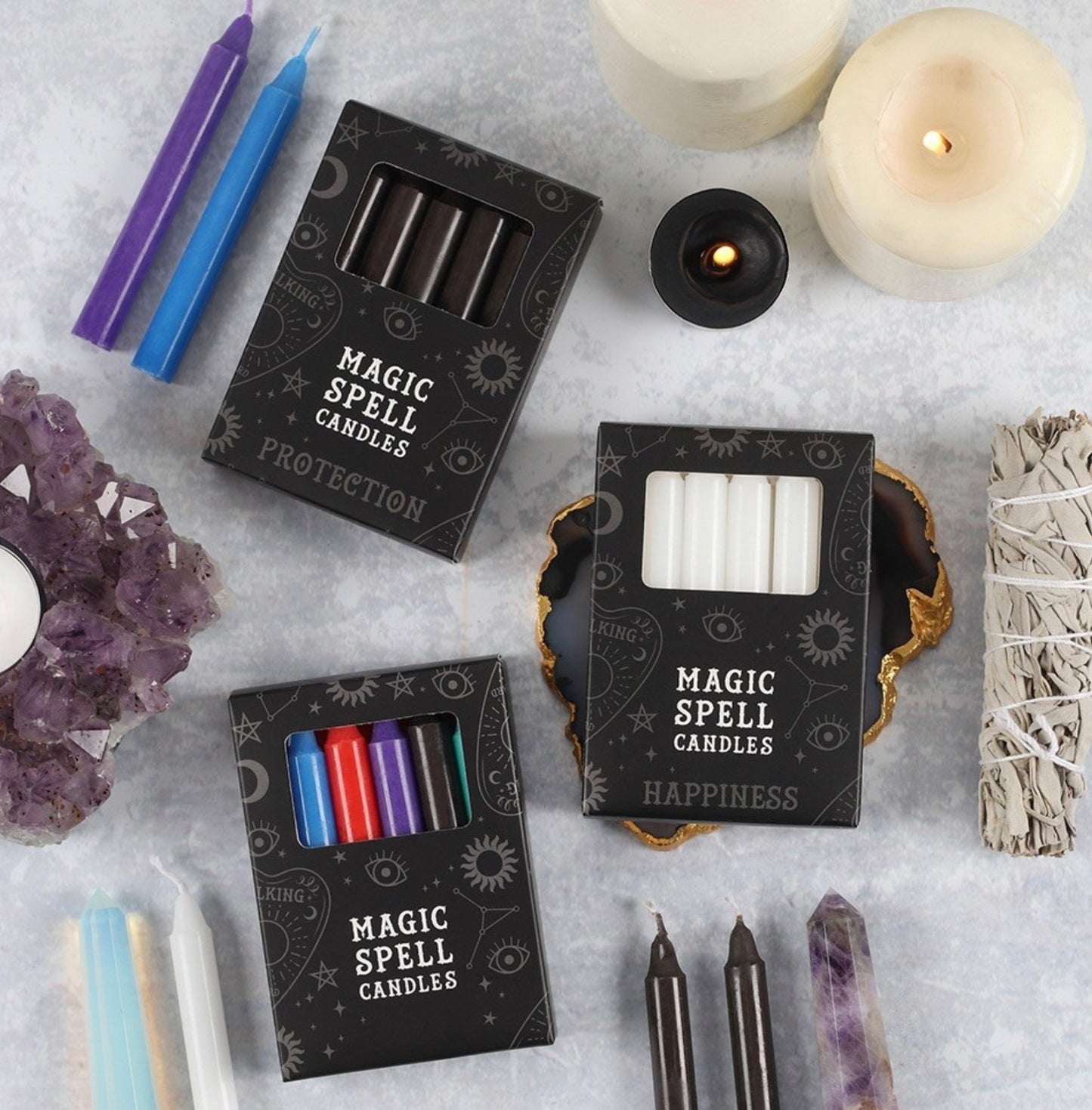 Set of 12 Protection Candles
