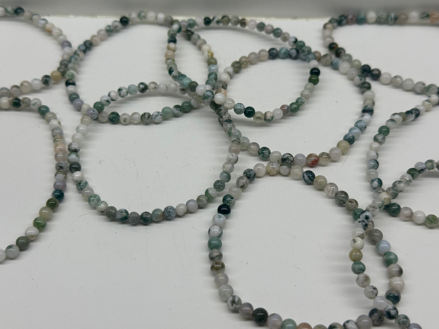 Moss Agate 4mm Bracelets