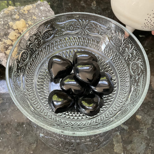 Black Obsidian Hearts