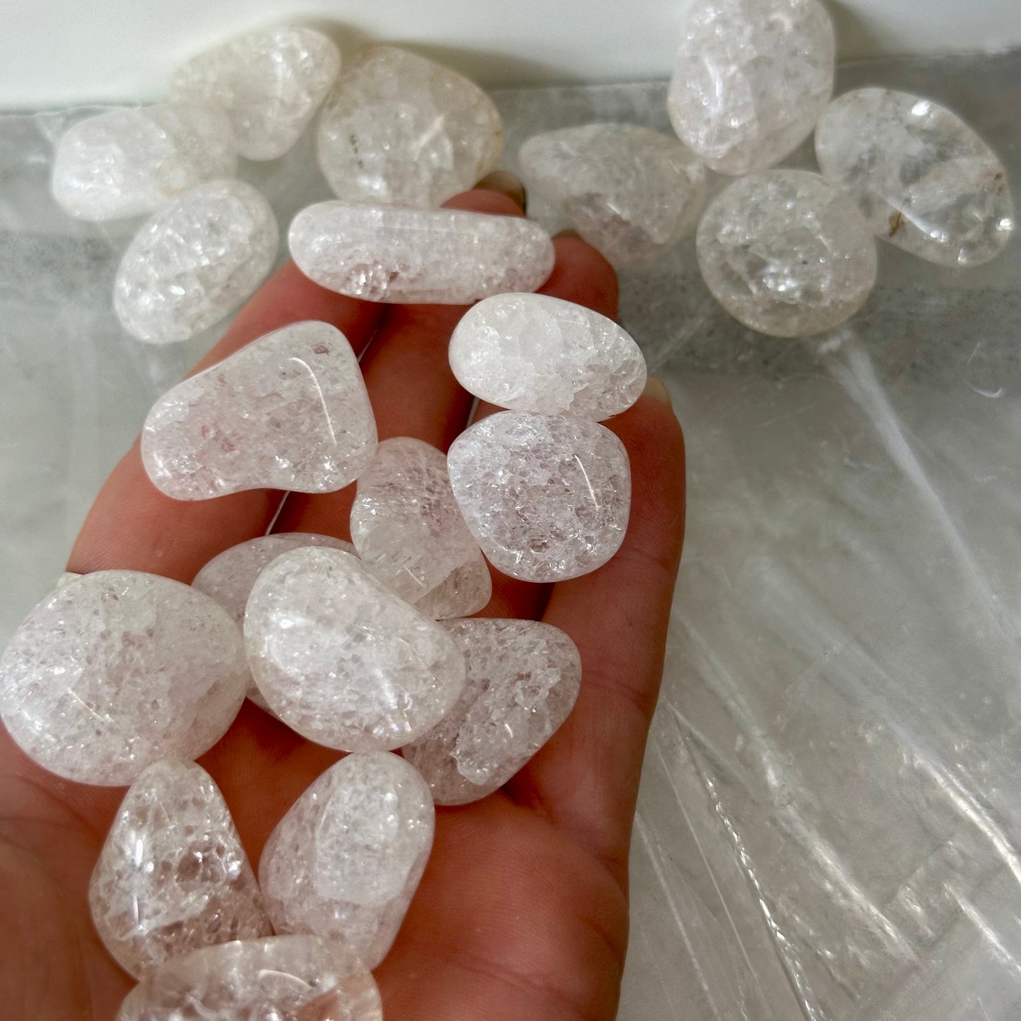 Crackle Quartz Tumbes