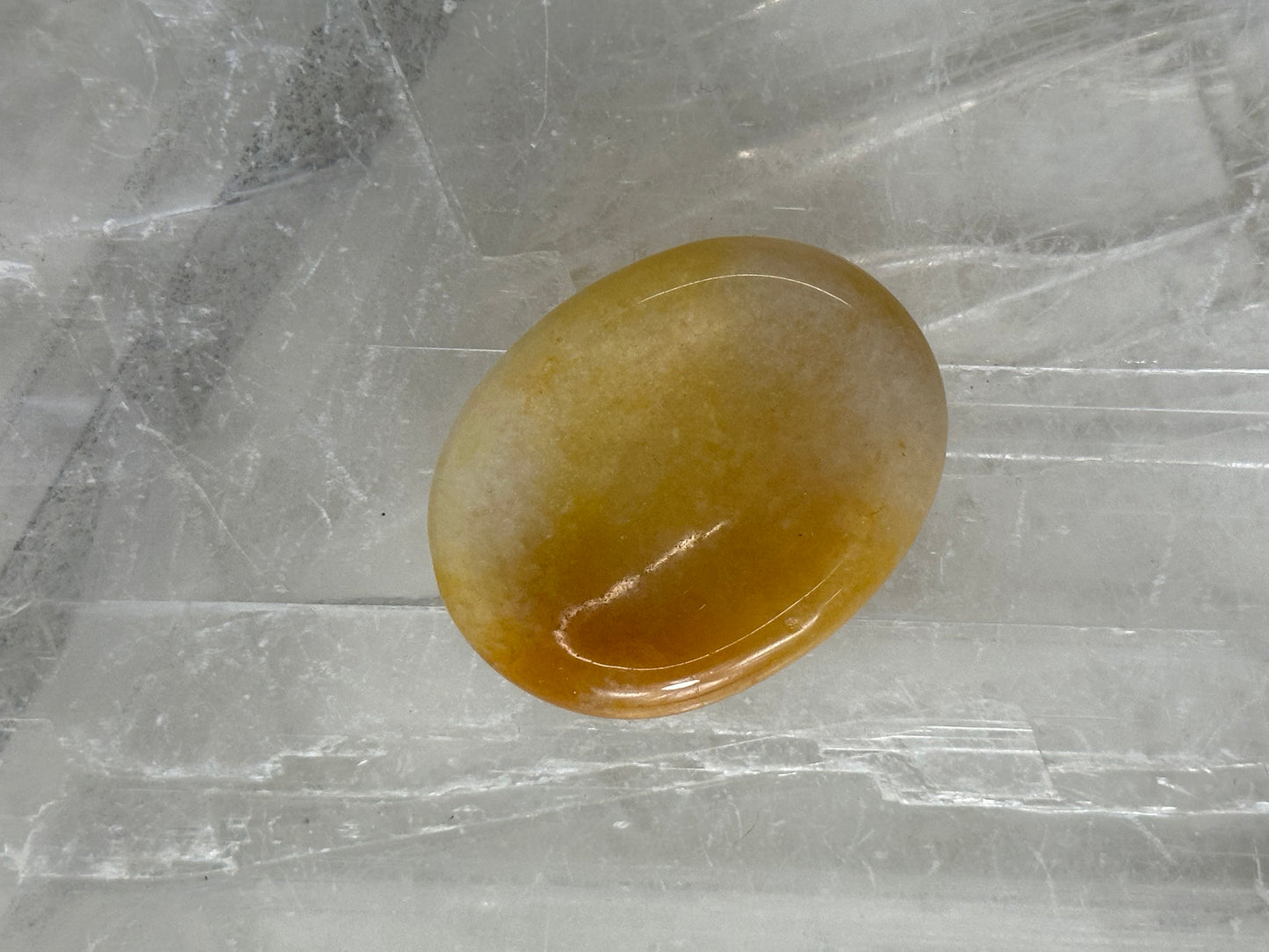 Orange Aventurine Oval Palm