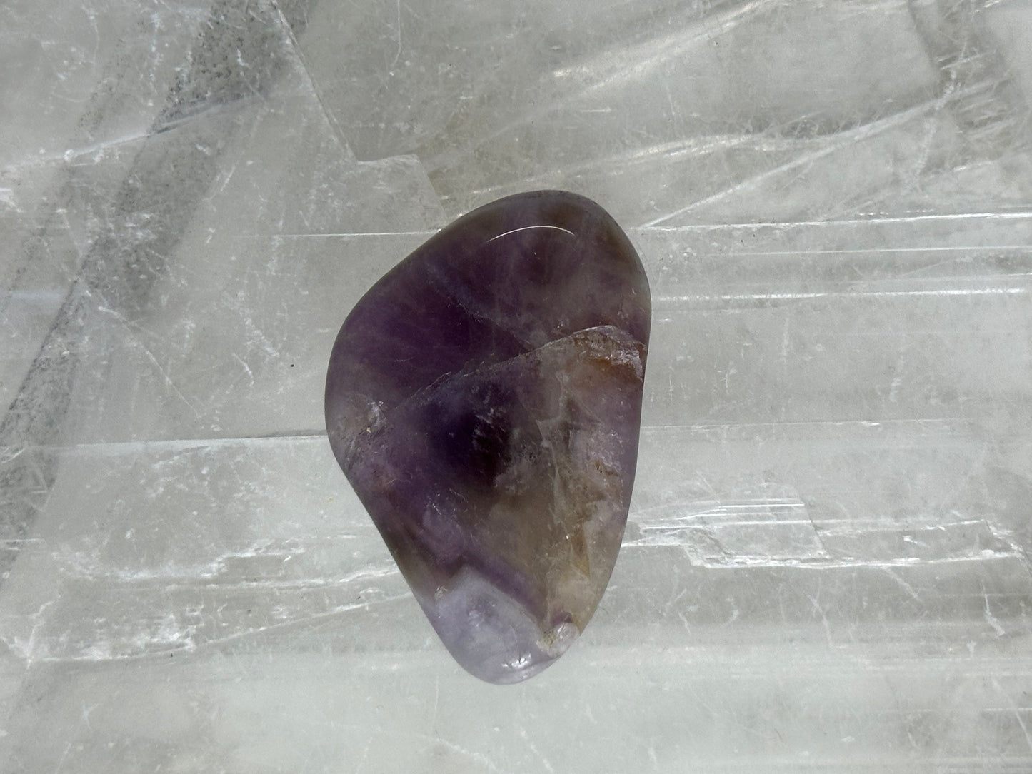 Dream Amethyst Flat Palm Stone