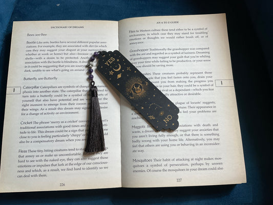 Yes & No Crystal Ball Black Wooden Black Mark