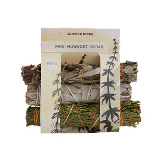 Sage, Mugwort And Cedar - Mini Smudge Sticks