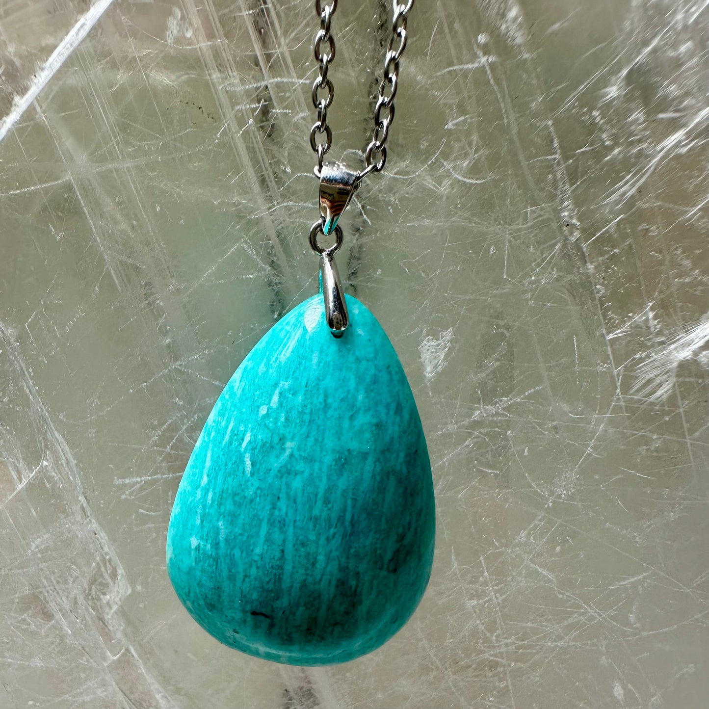 925 Amazonite Pendant 4cm
