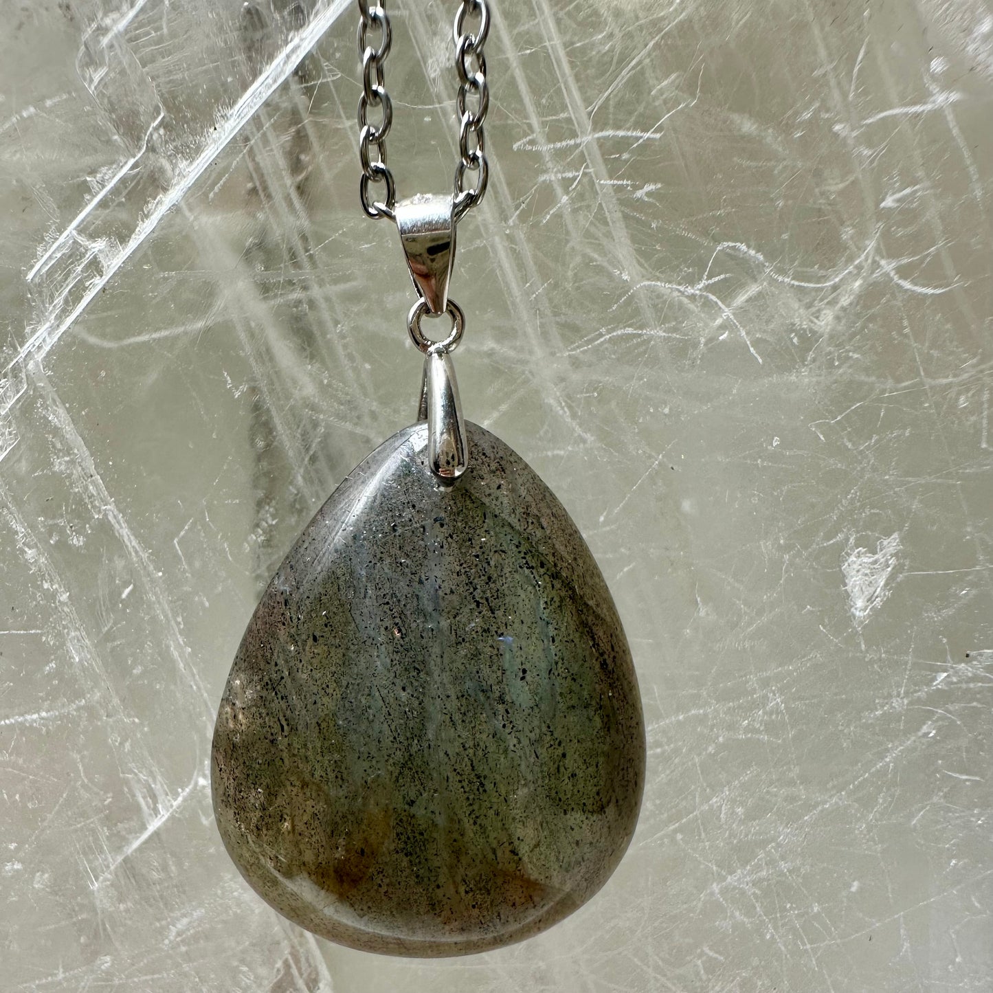 925 Labradorite Tear Duct Pendants 3cm