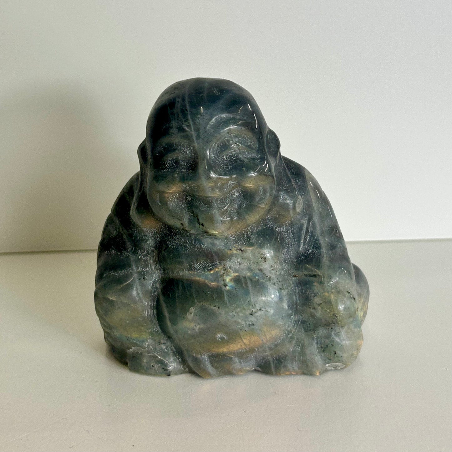 Labradorite Buddha Carving