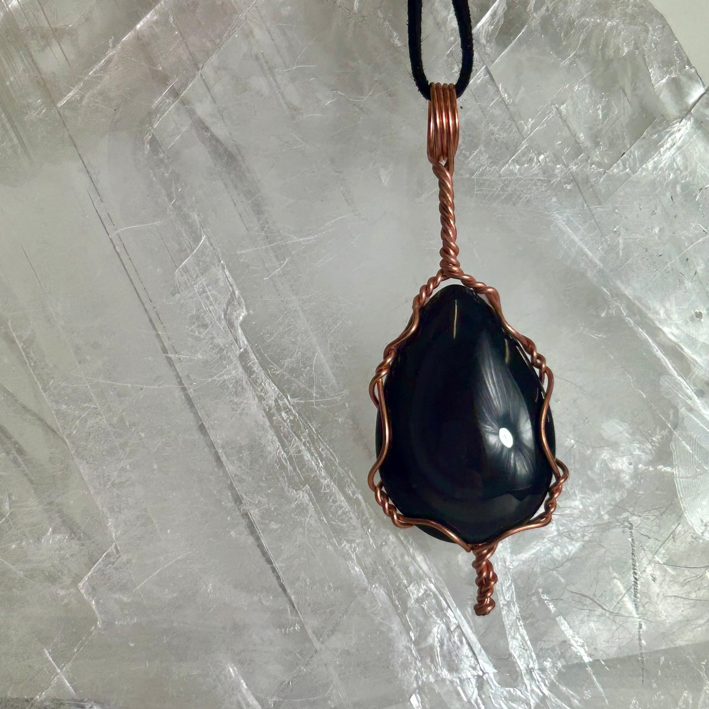 Lee's Makes - Rainbow Obsidian Tear Drop Pendant