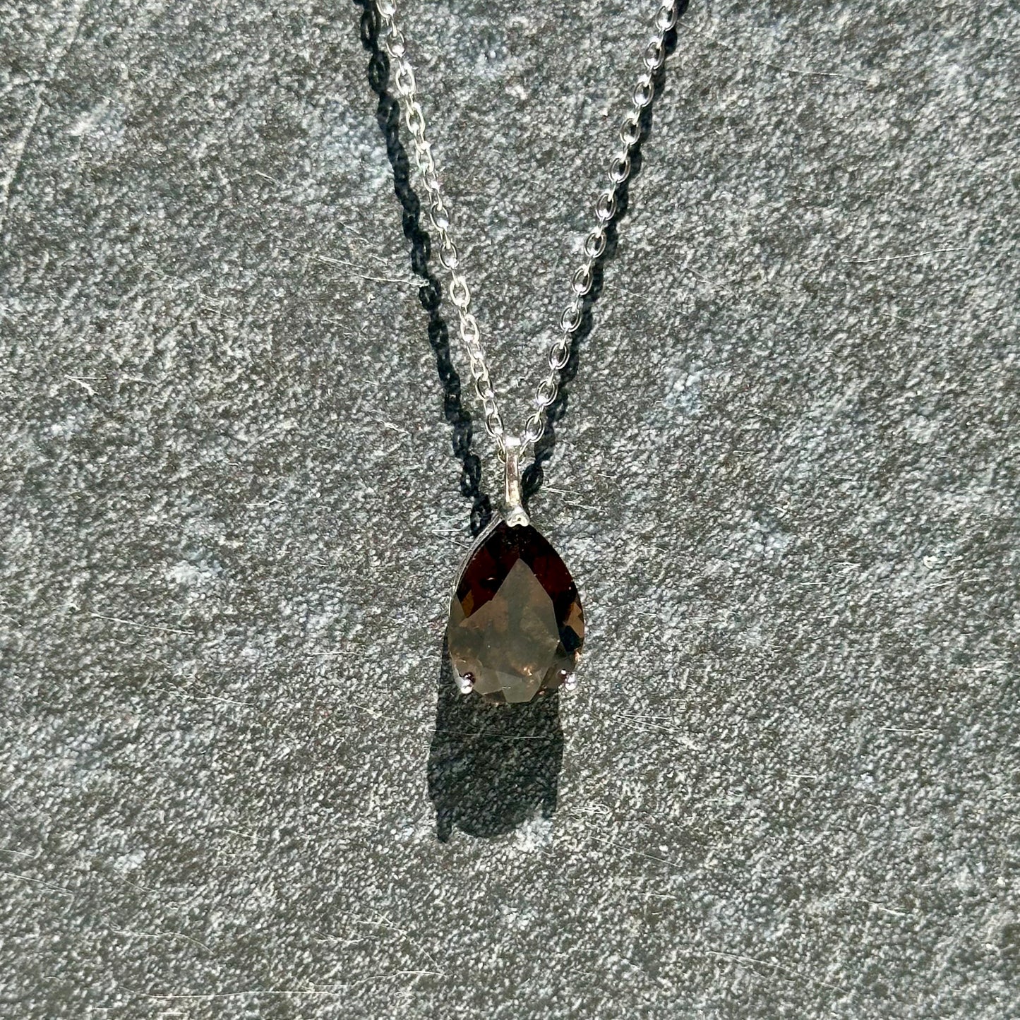 Smokey Quartz Faceted Cut Pendant