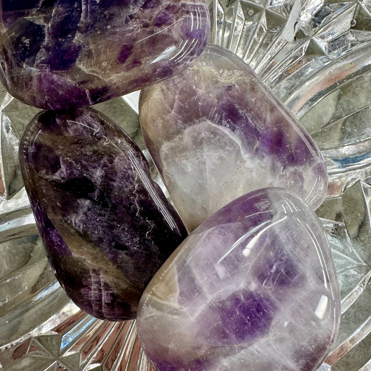 Dream Amethyst Palm Stones