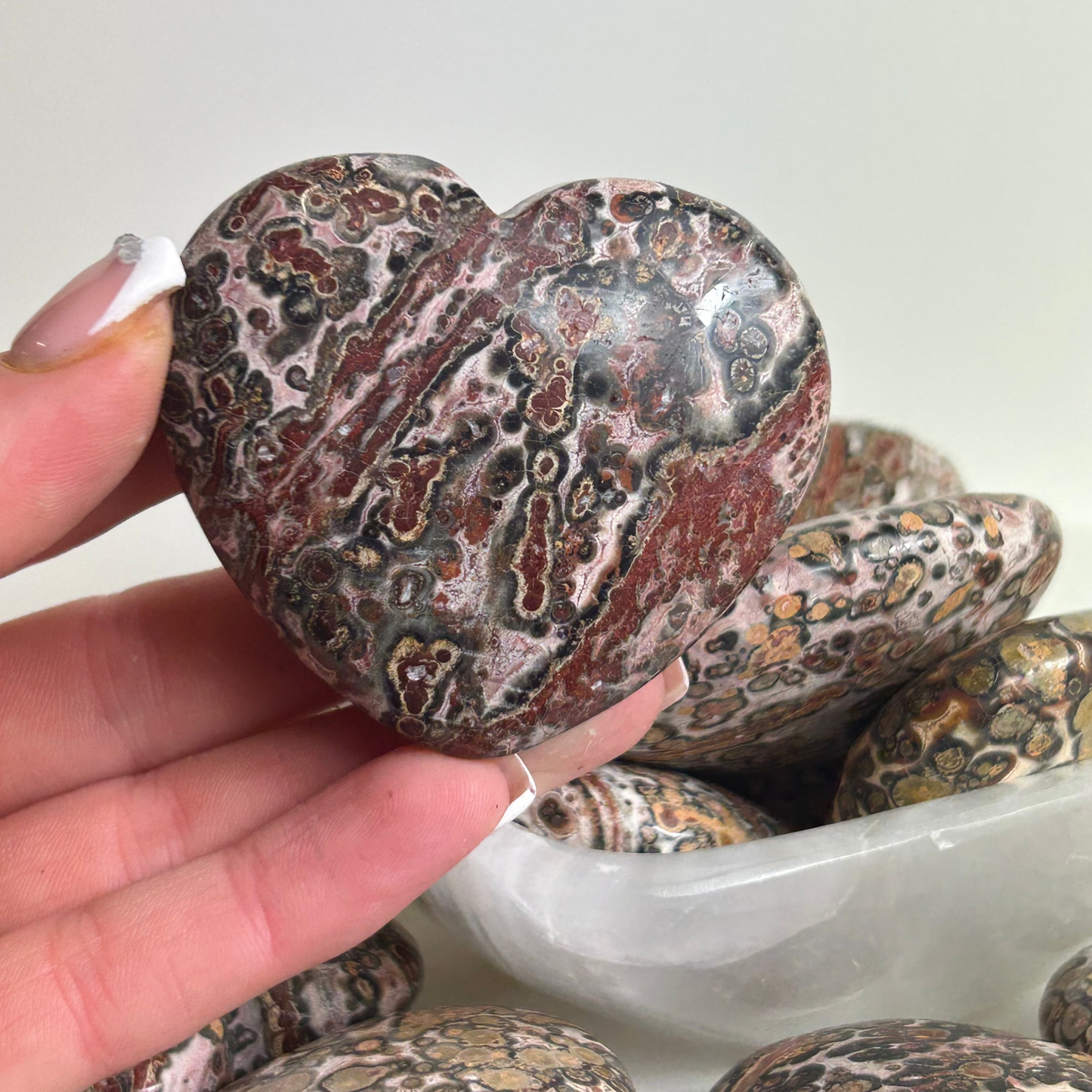 Leopard Jasper Hearts