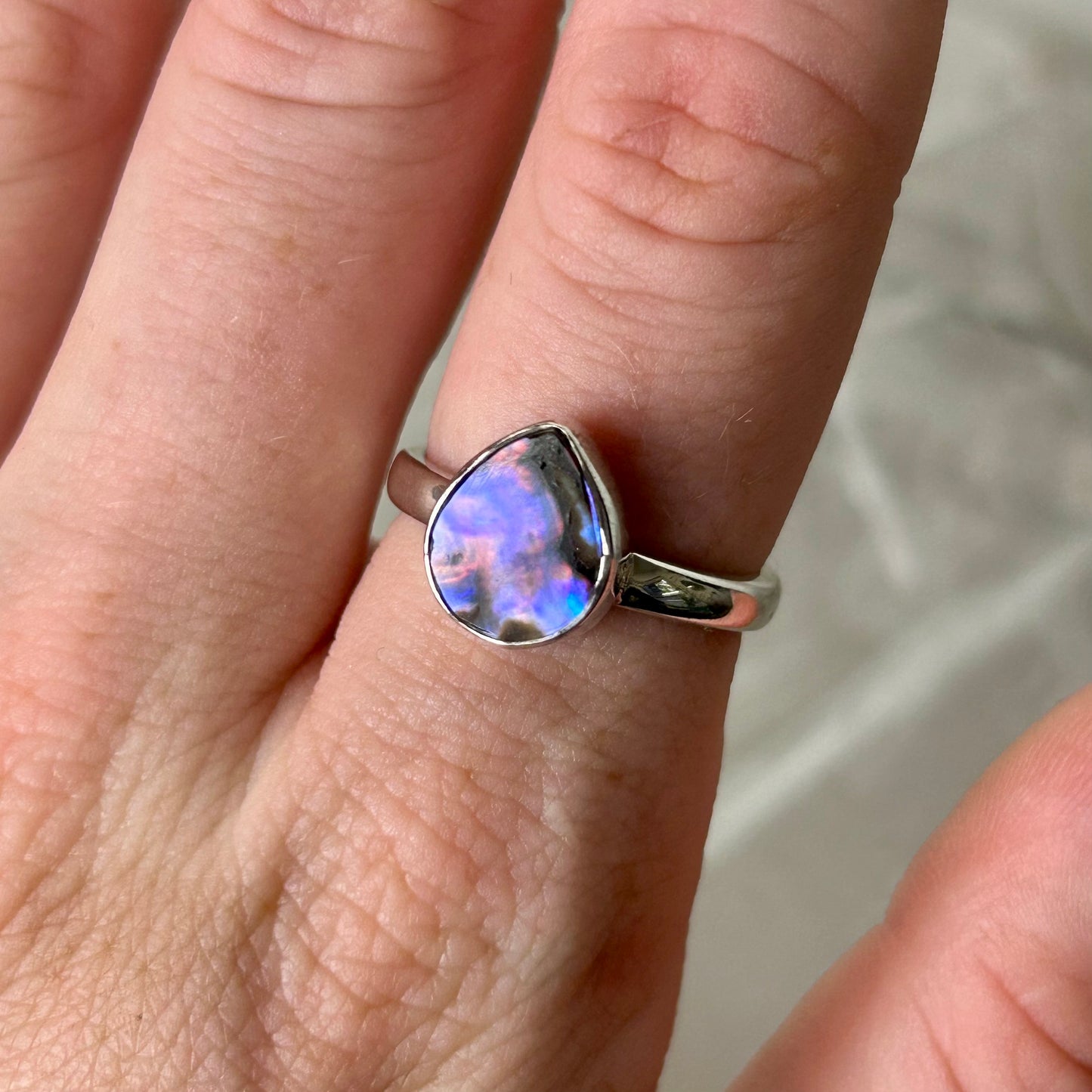 Abalone Shell Ring (Size P)