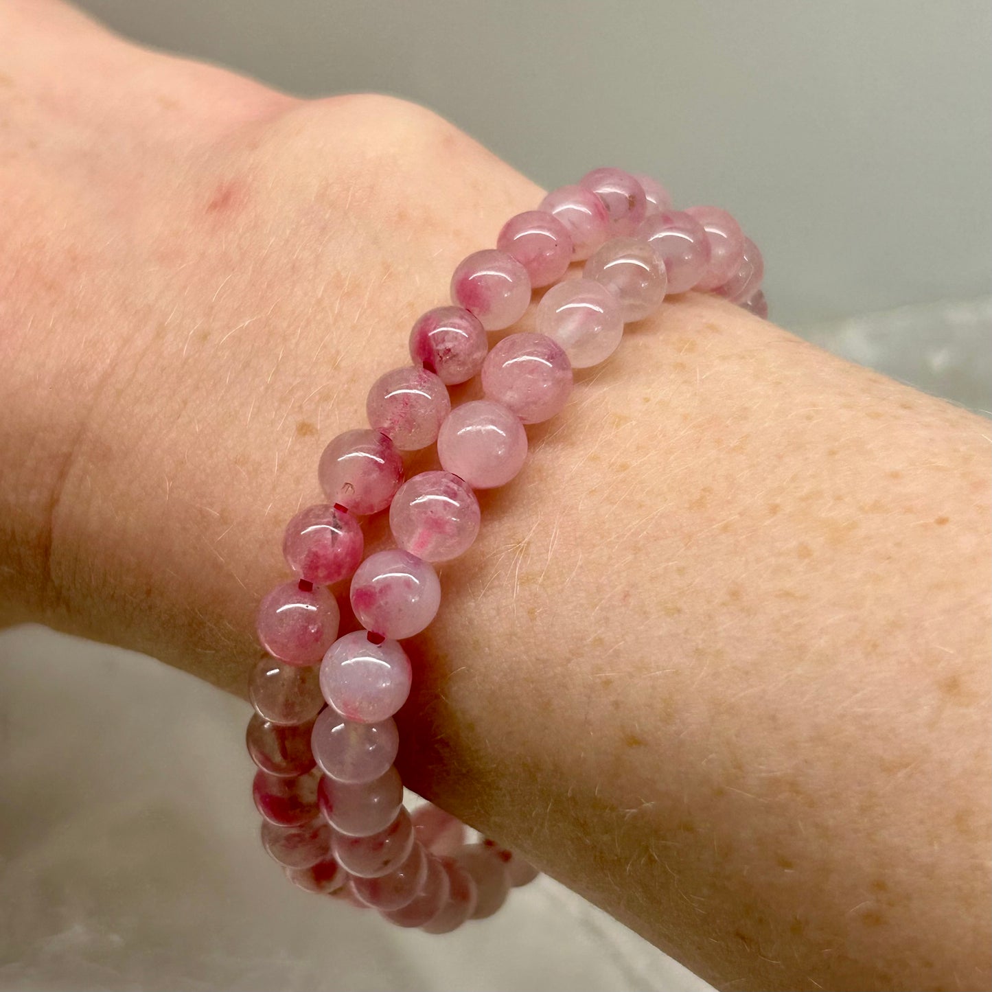 Cherry Rhodanite 6mm Bracelets