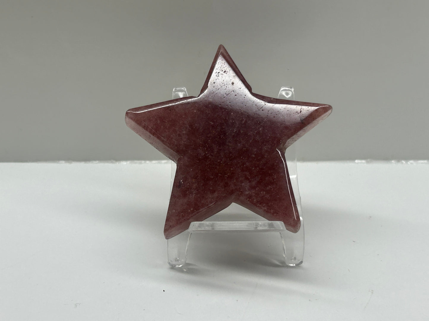 Strawberry Quartz Star Carving