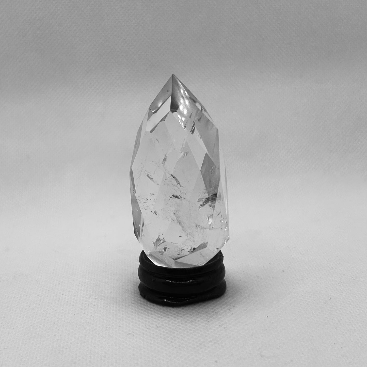 Faceted Cut Clear Quartz Tower