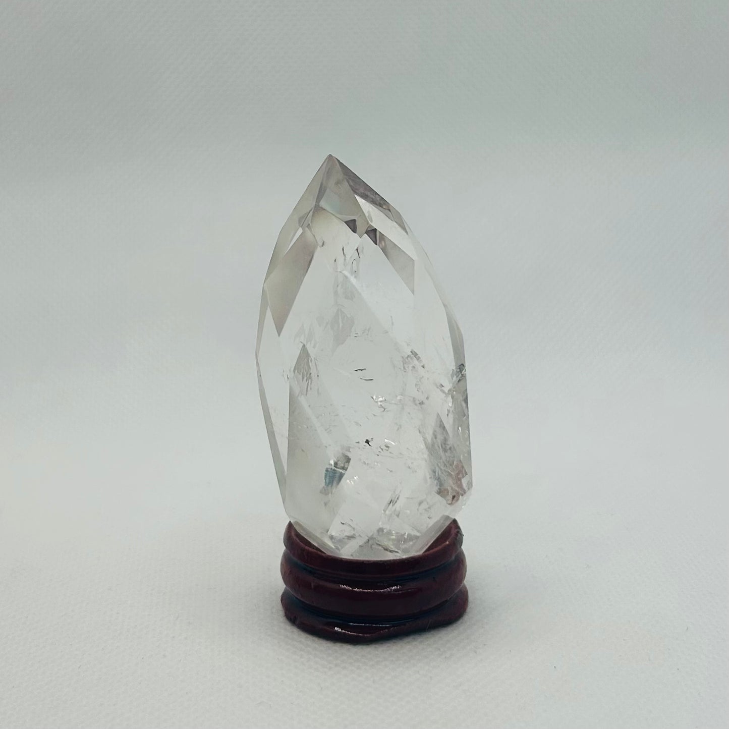 Faceted Cut Clear Quartz Tower
