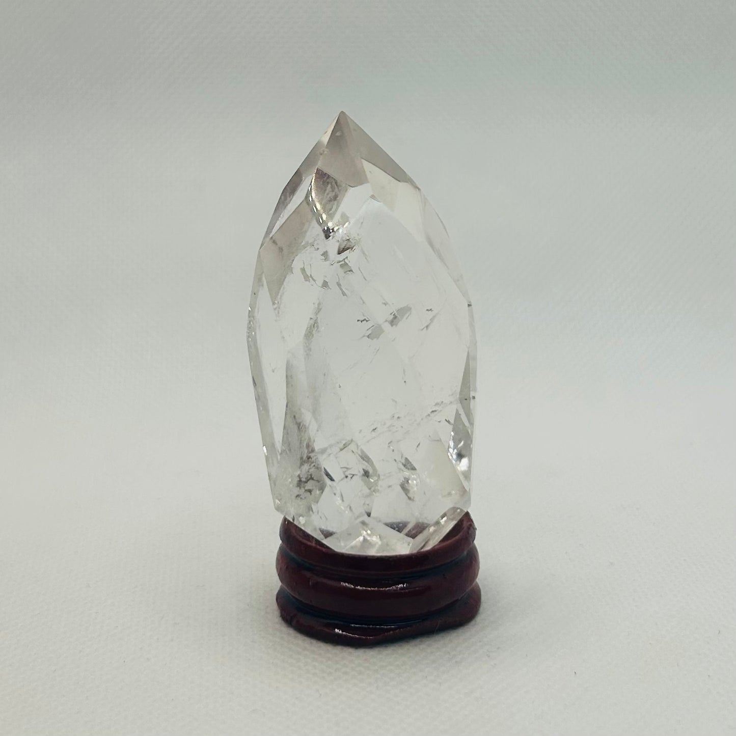 Faceted Cut Clear Quartz Tower