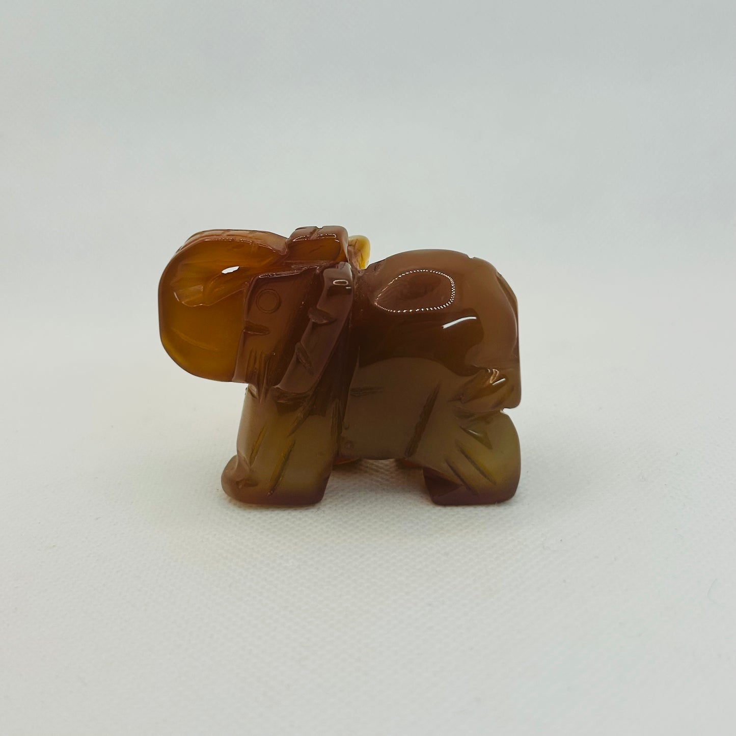 Carnelian Elephant Carving
