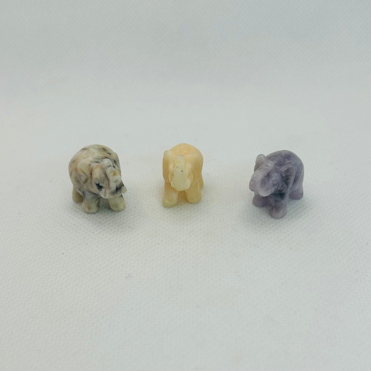 Mini Crystal Elephant Carving