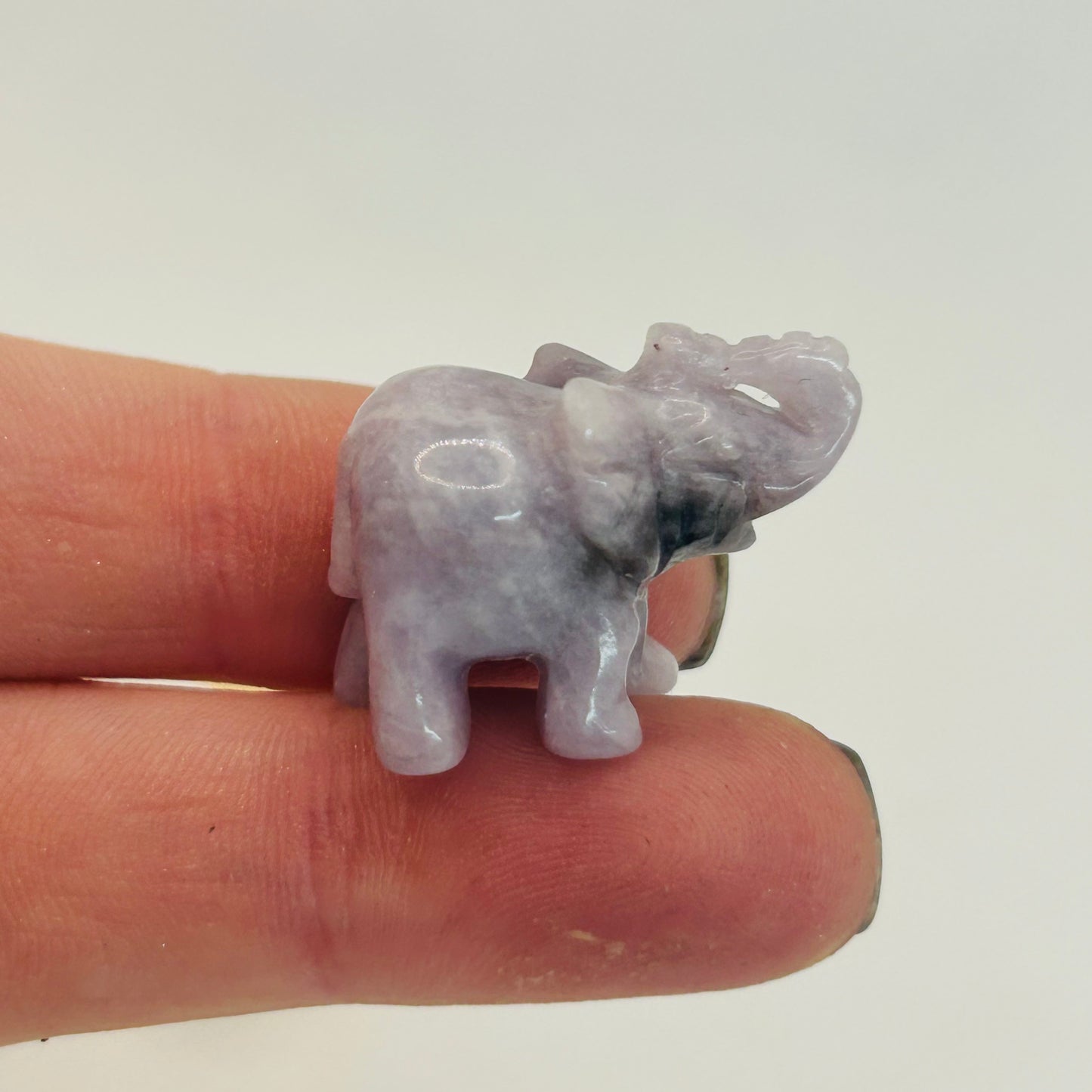 Mini Crystal Elephant Carving
