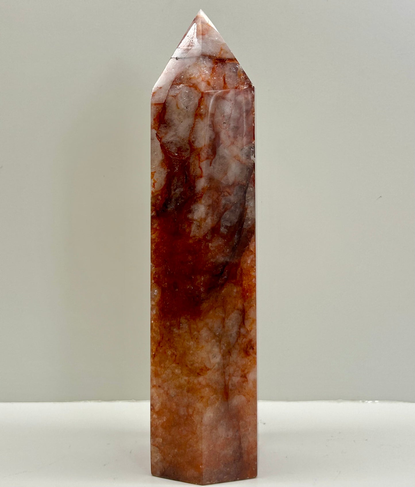 Fire Quartz Tower 5 (19cm Tall)