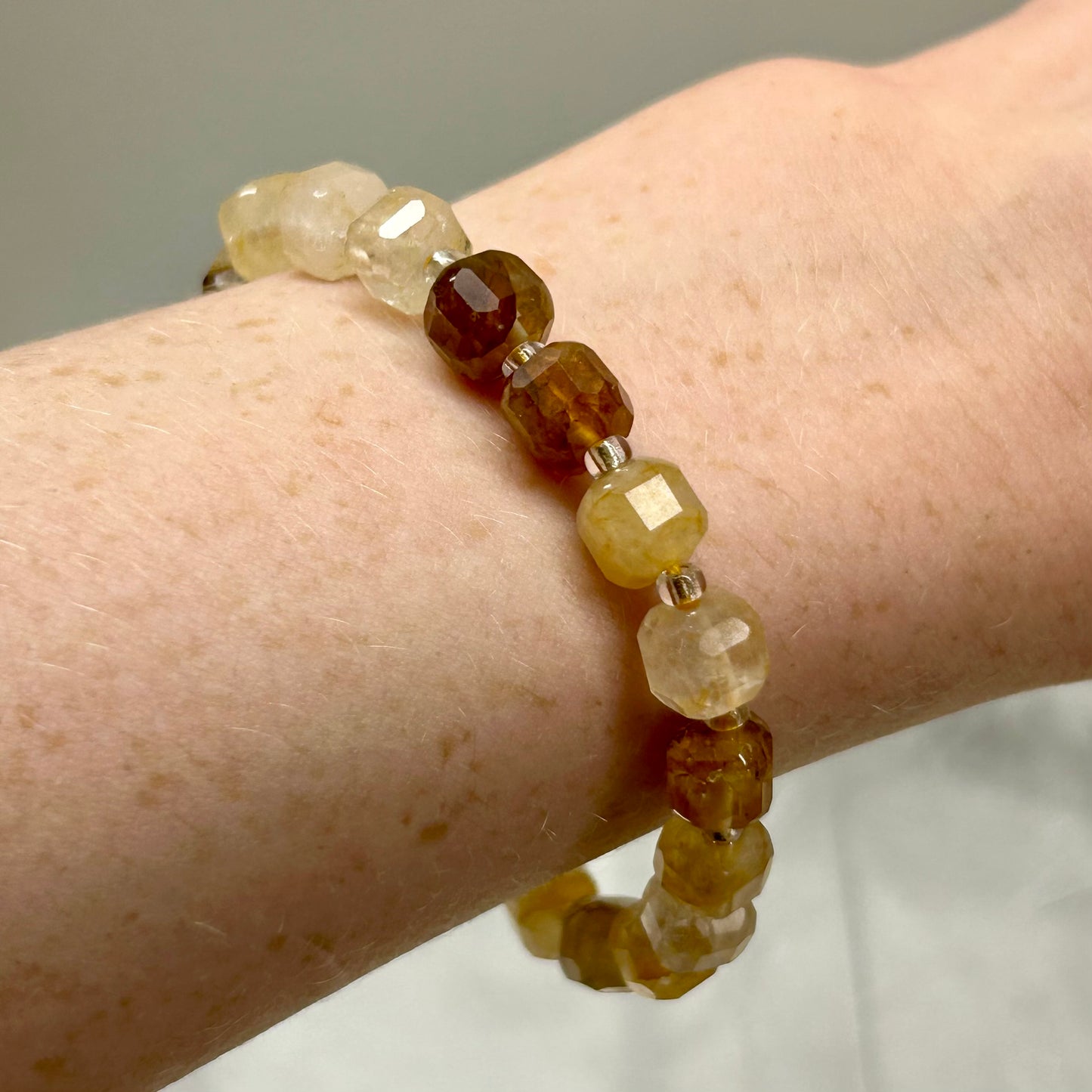 Fire Quartz Cubed Bracelets