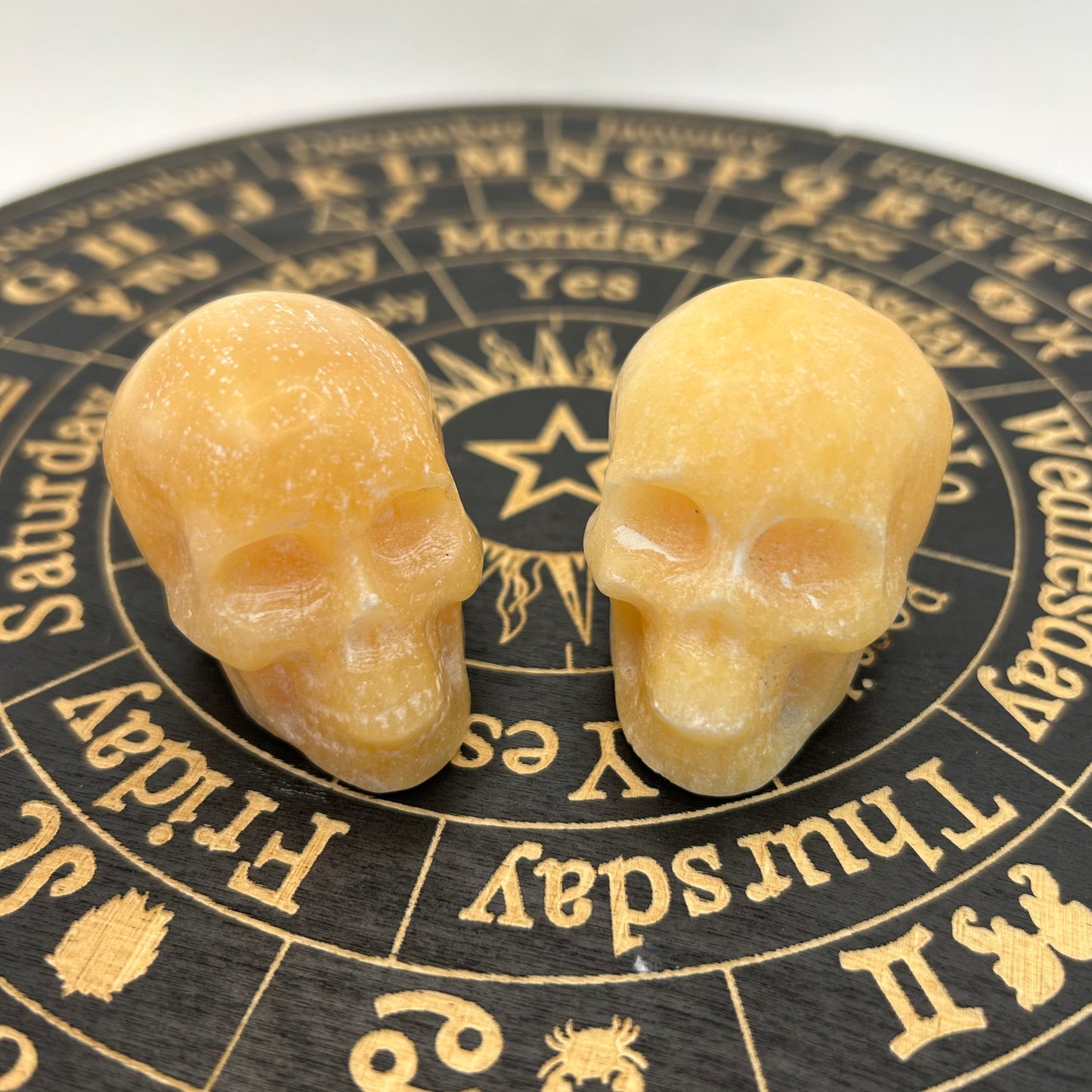 Orange Calcite Skull