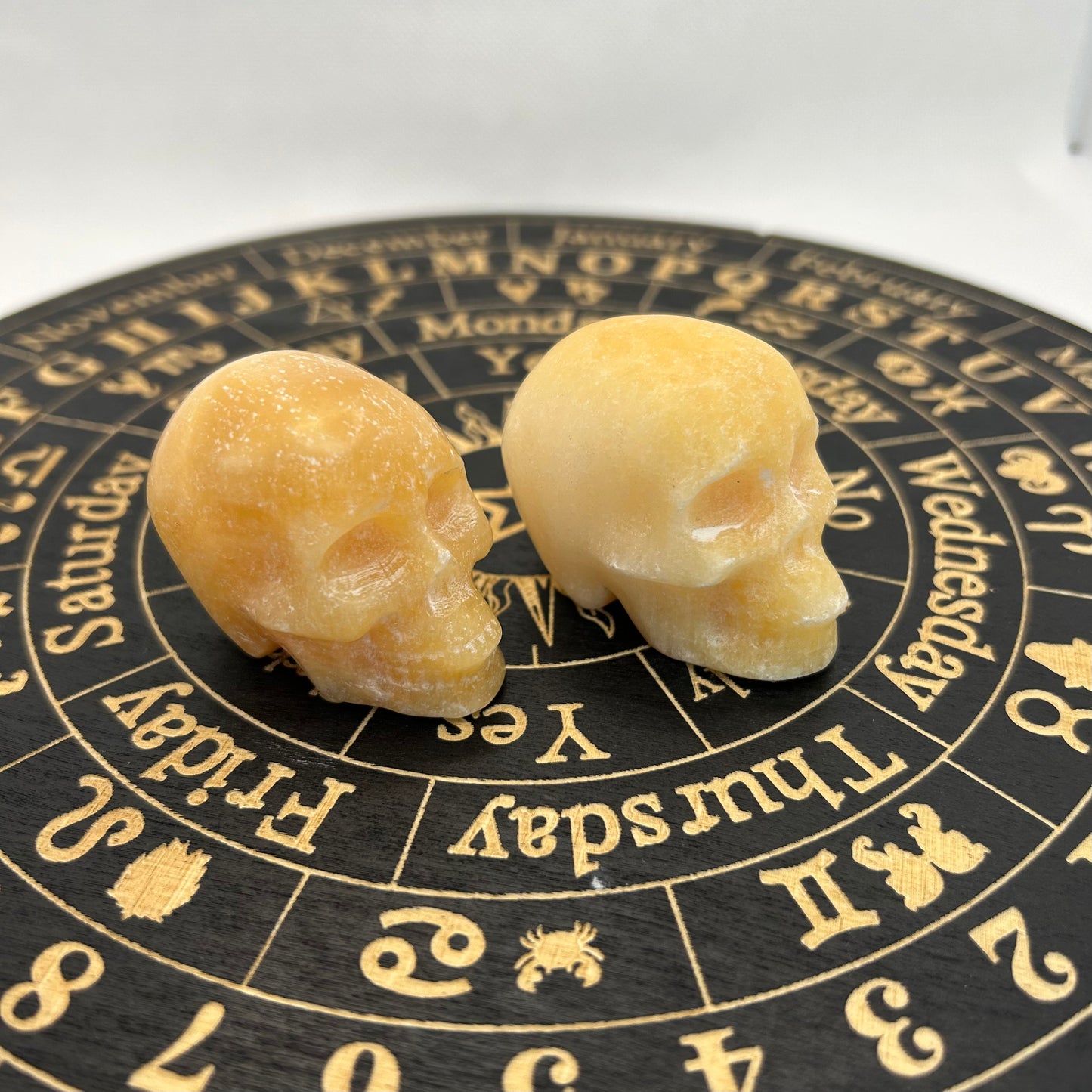 Orange Calcite Skull